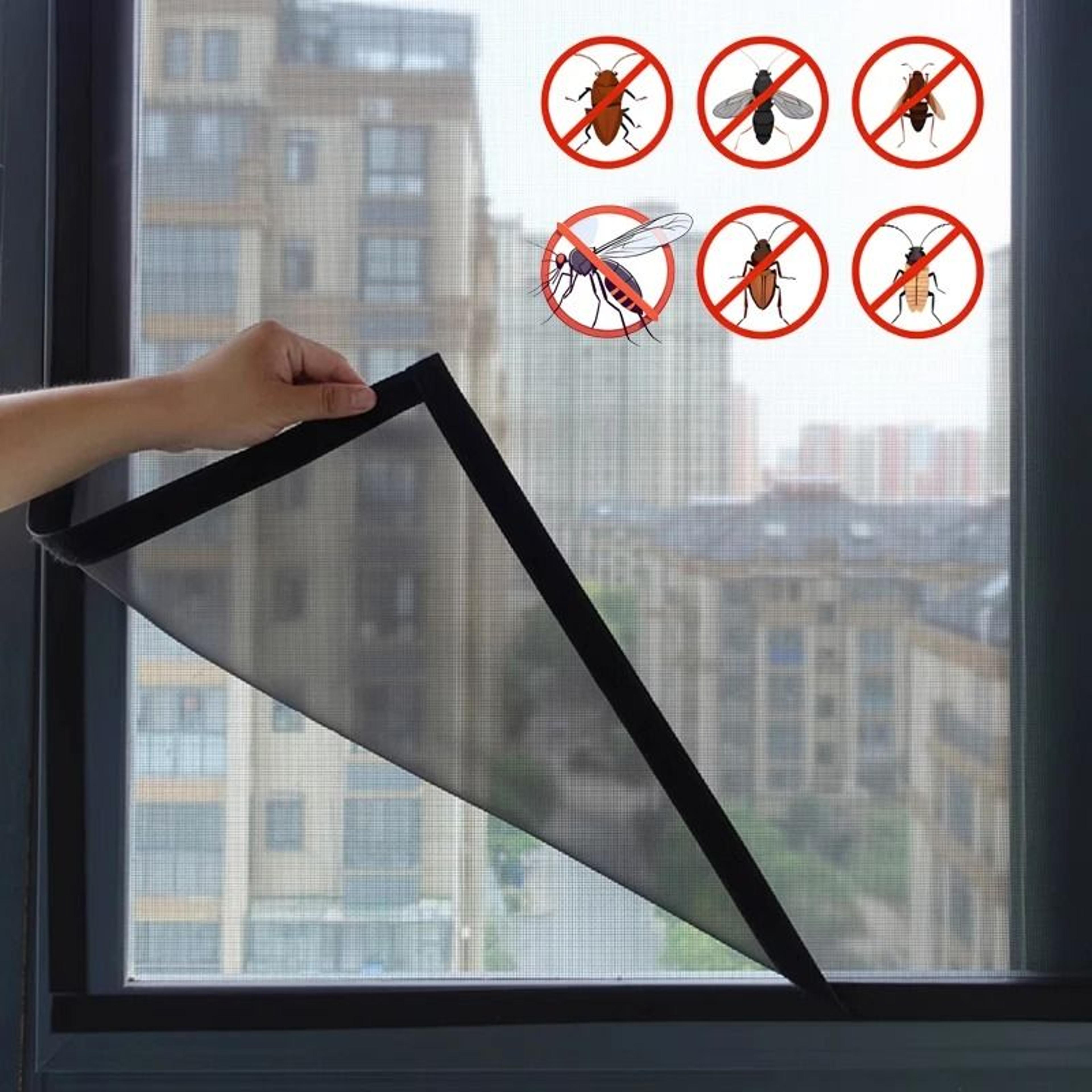 black self adhesive mosquito mesh keeps bugs out air flowing easily