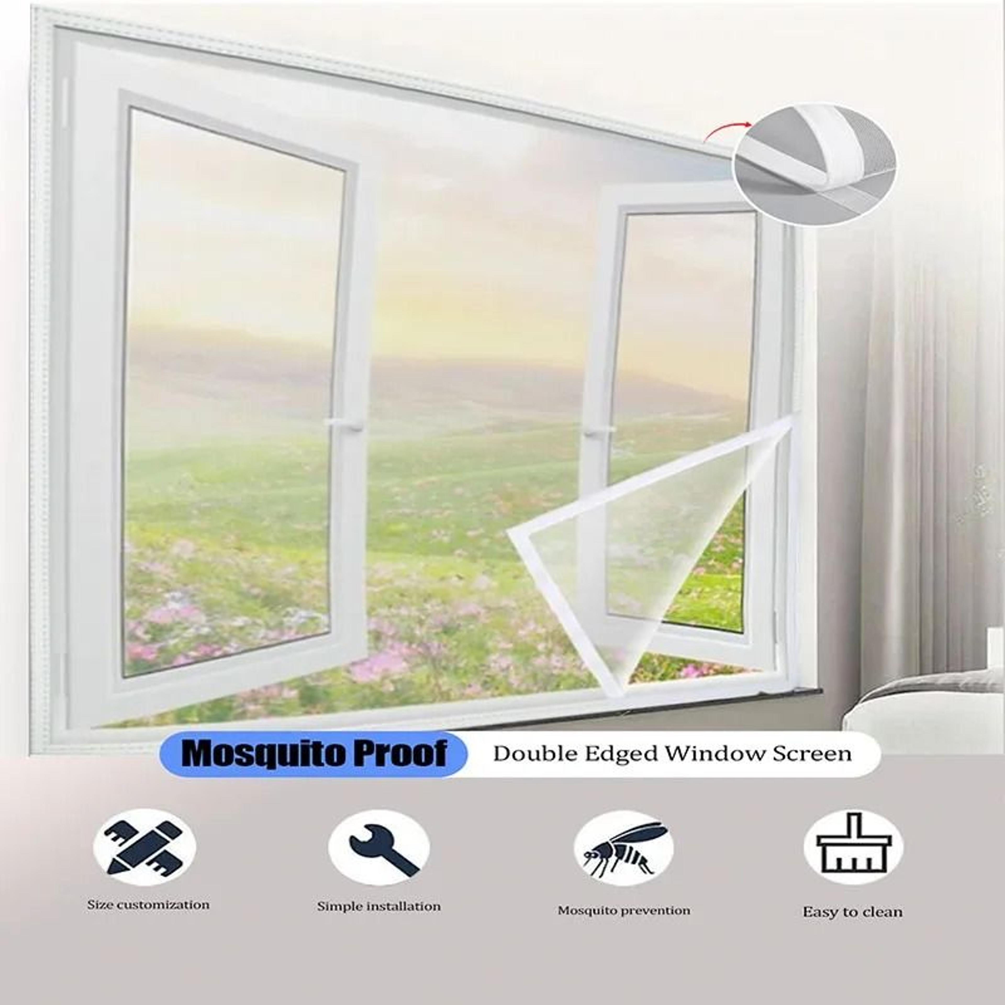 white self adhesive mosquito window screen keeps bugs out fresh air