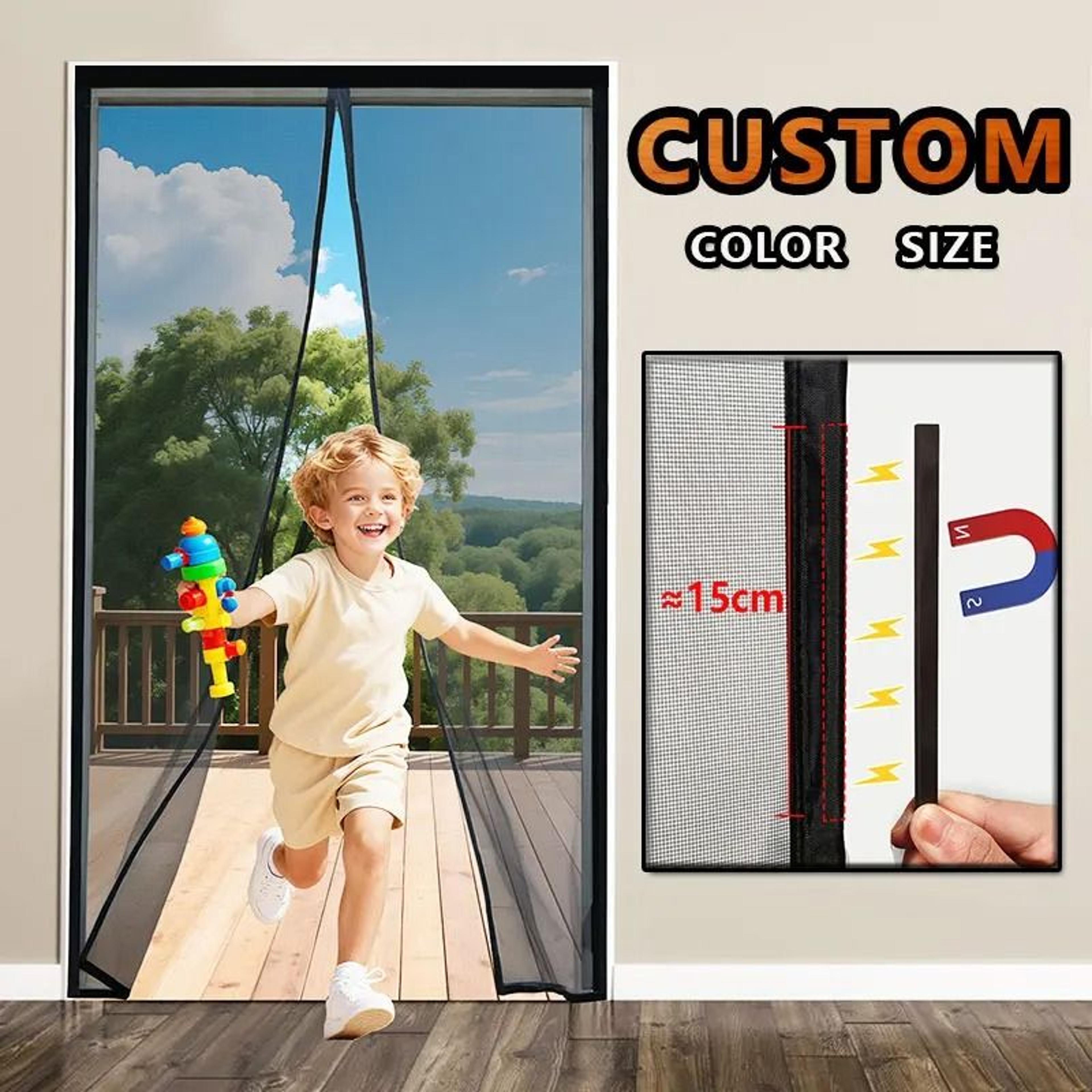 fresh air magnetic screen door mosquito net auto closing mesh curtain
