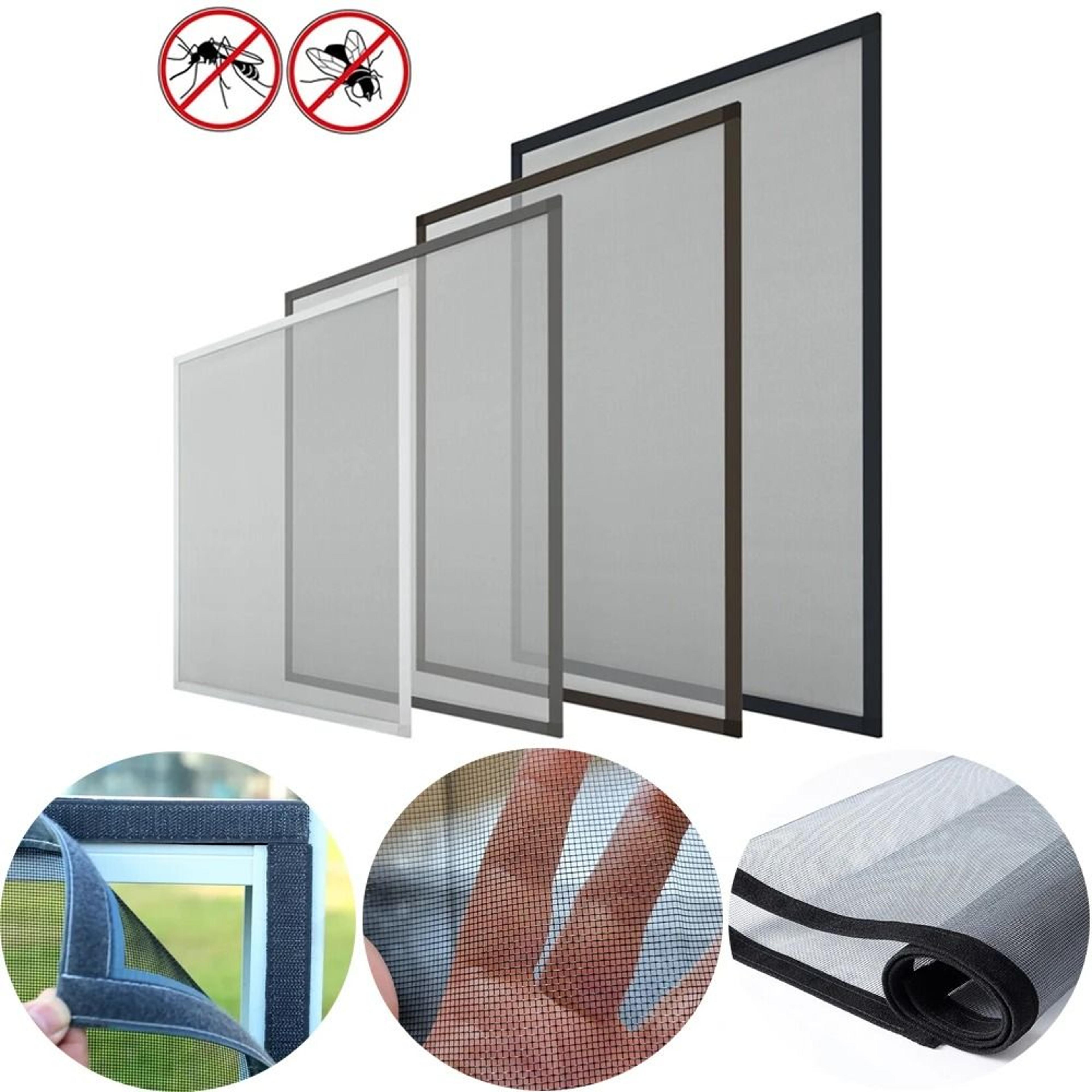 custom fit self adhesive mosquito window screen washable reusable mesh kit