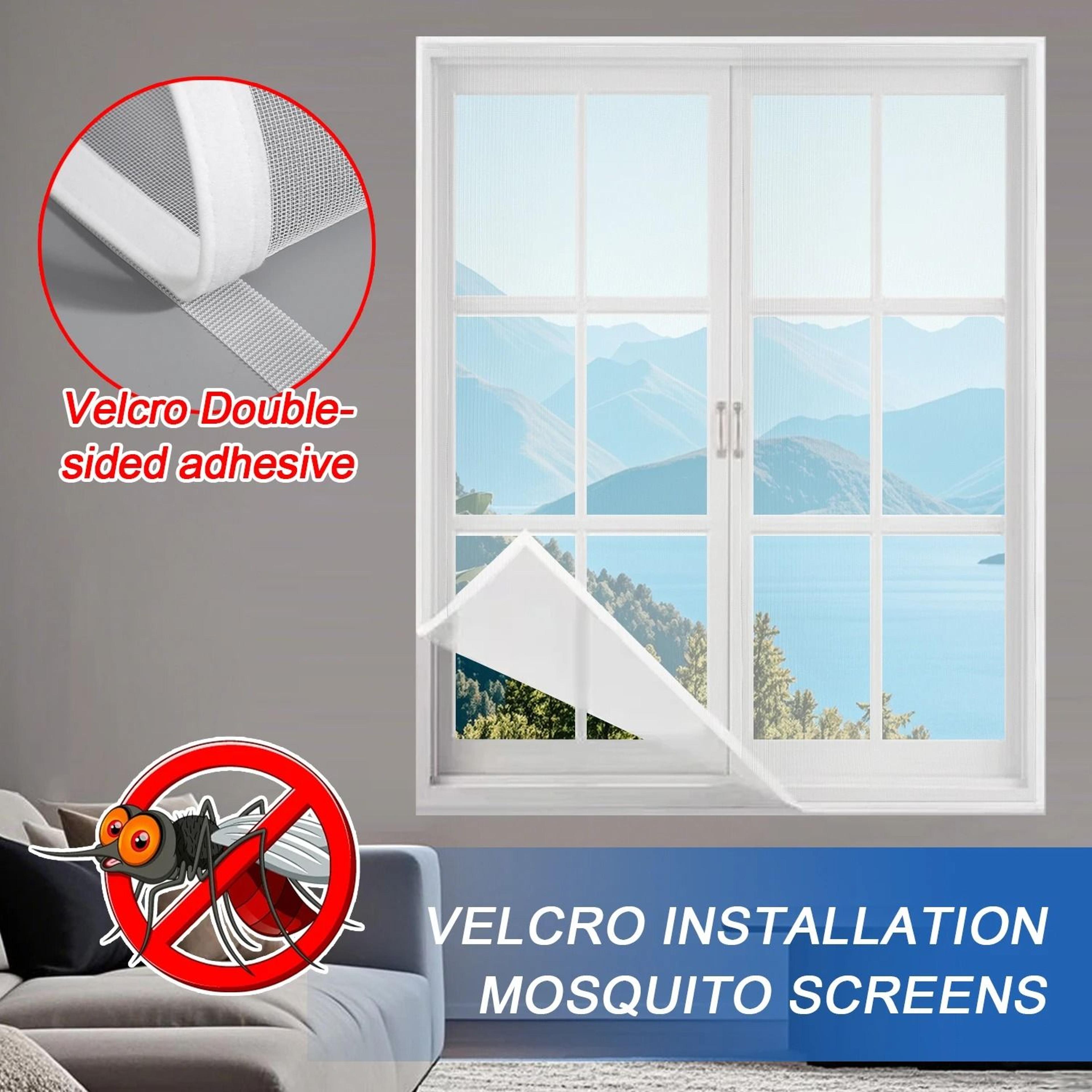 self adhesive window screen blocks mosquitoes while keeping fresh air flowing