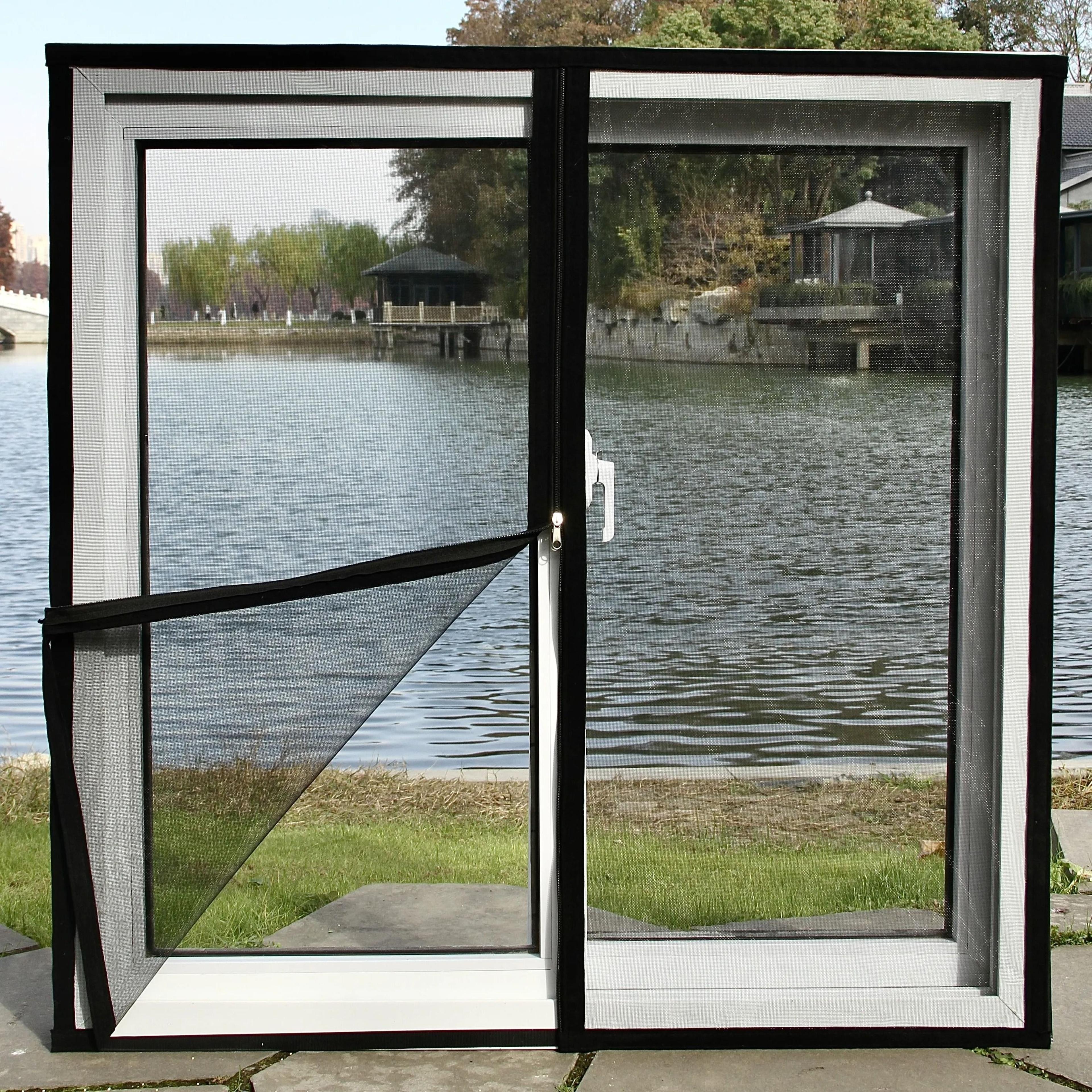 custom black self adhesive mosquito window screen for easy bug protection