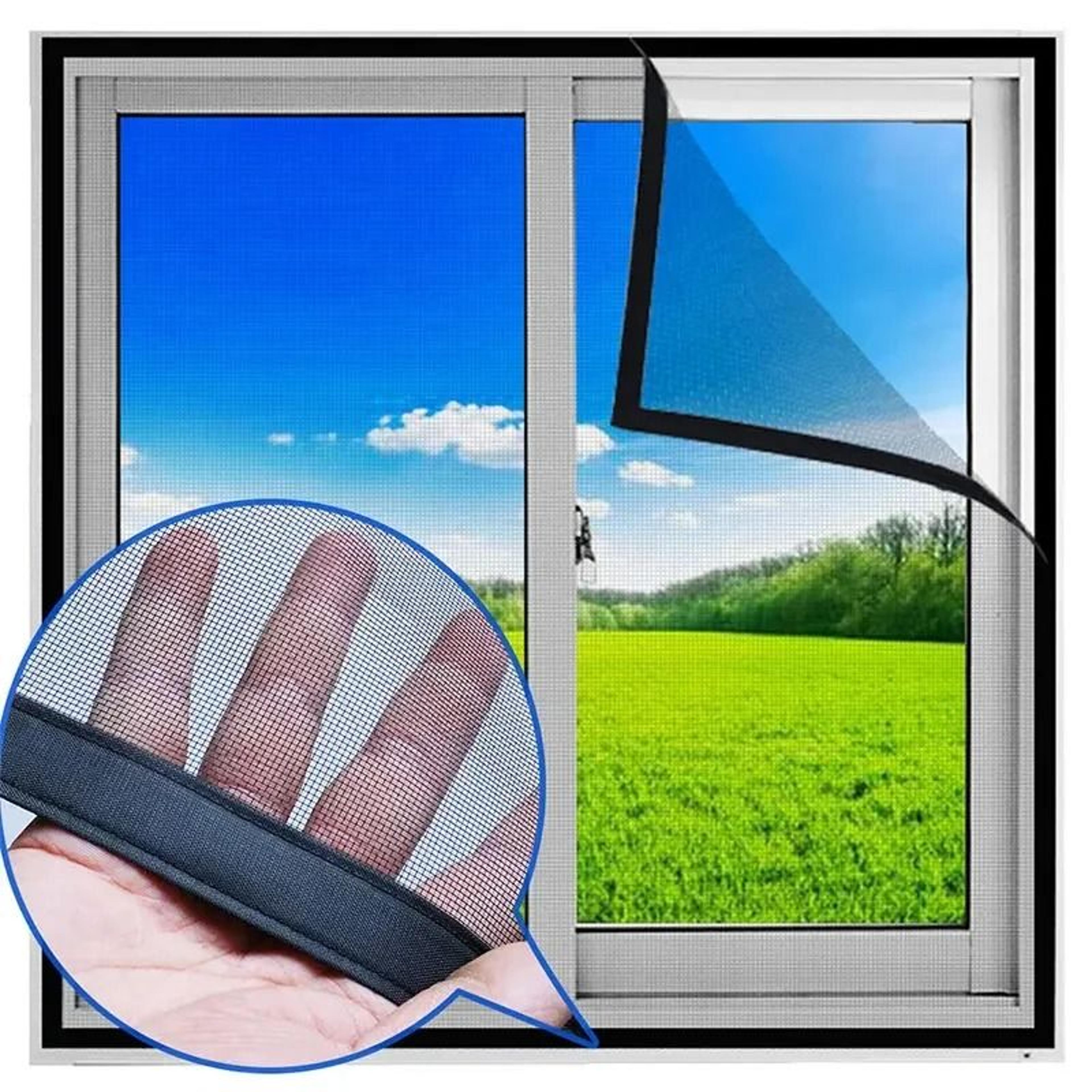 custom black mosquito window screen for simple self adhesive insect protection