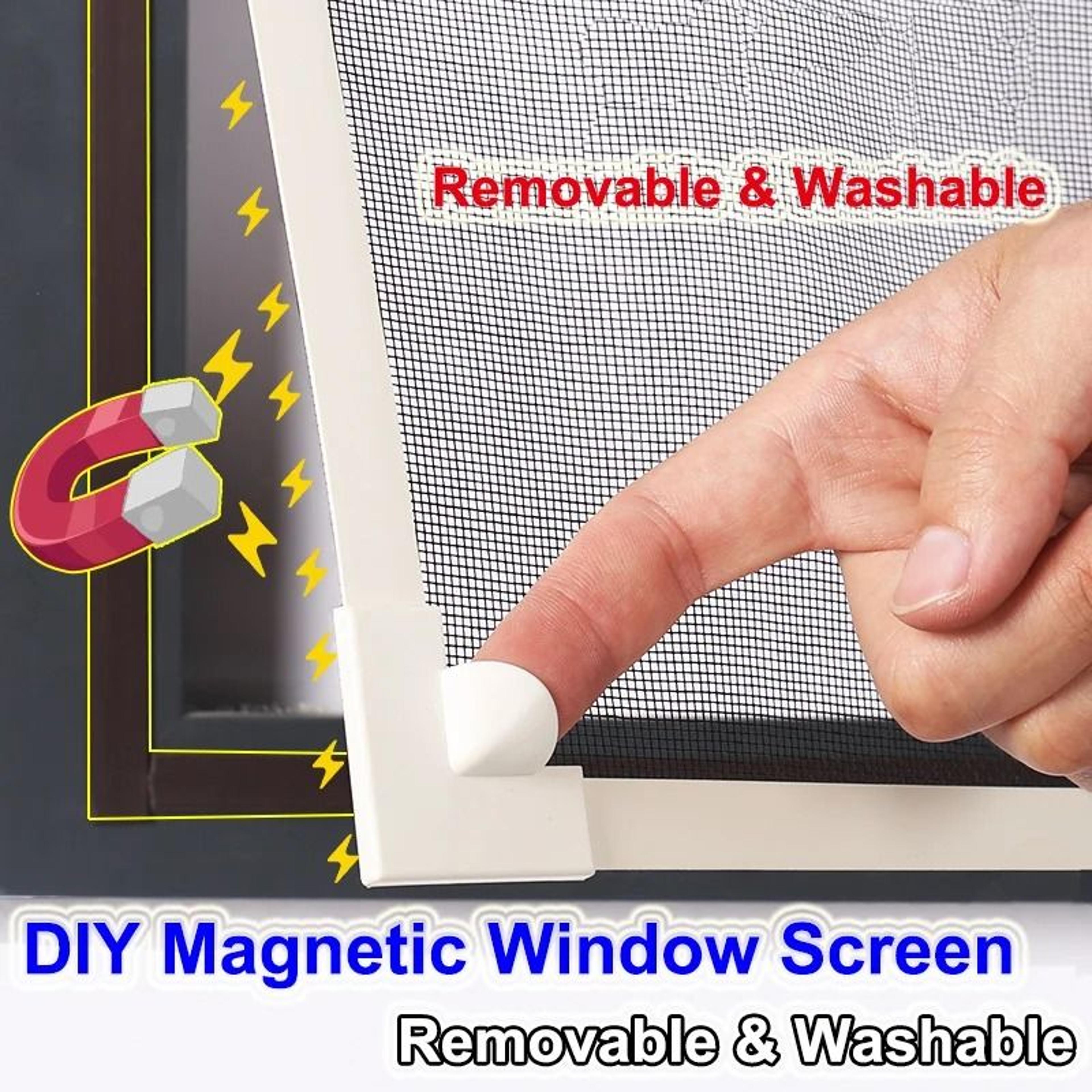 custom magnetic mosquito window screen for removable washable summer insect protection