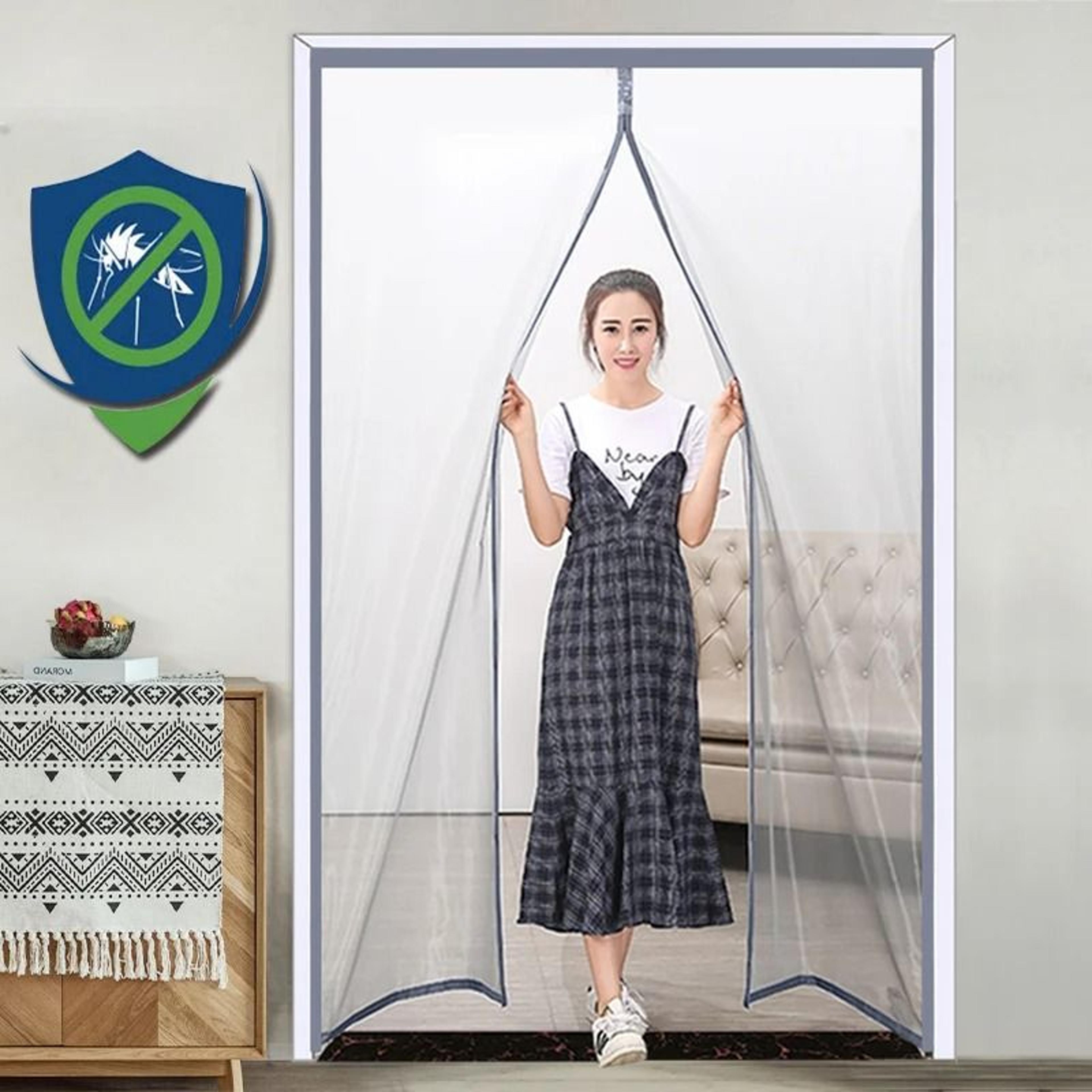 custom fit magnetic screen door for hands free automatic bug protection