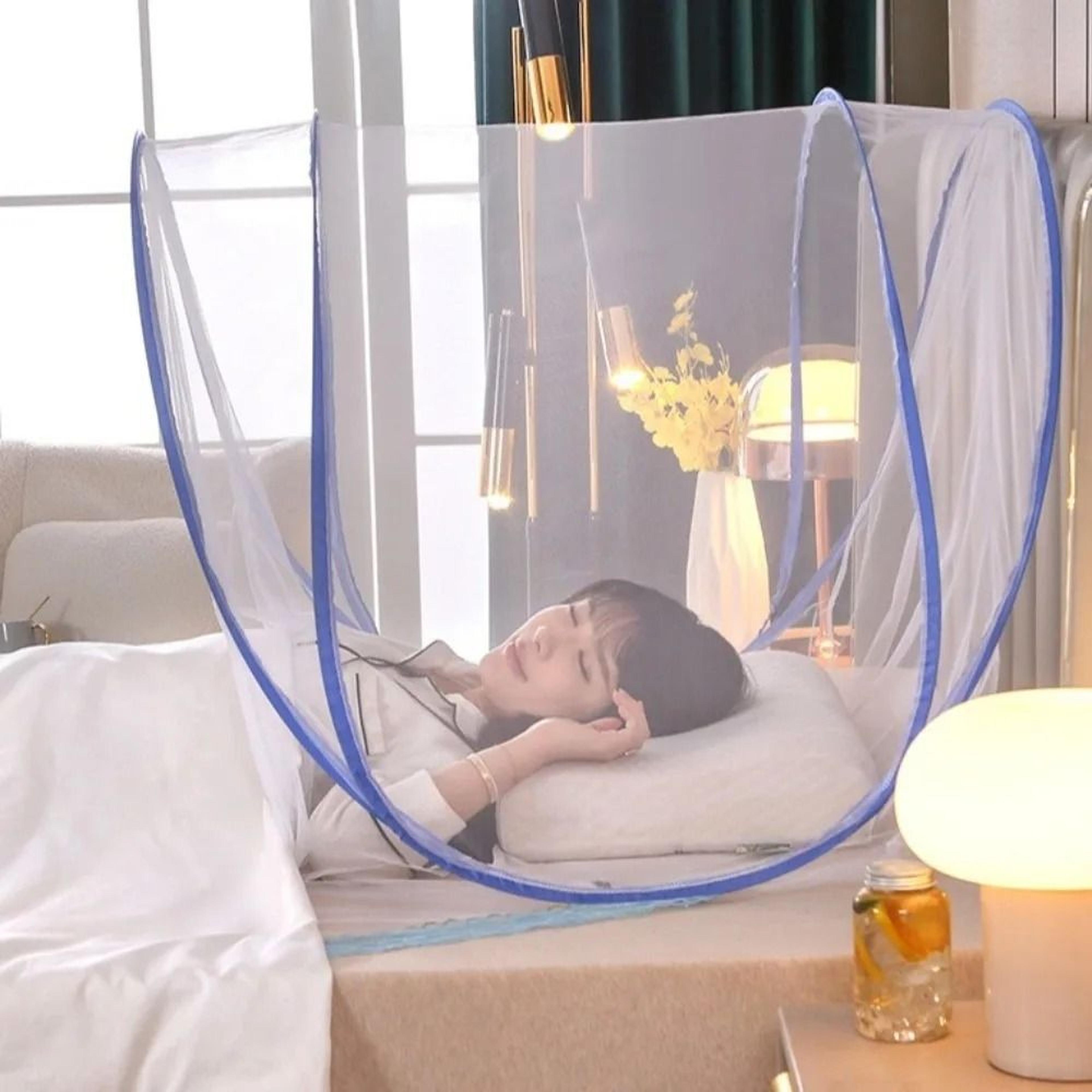 portable folding mosquito net for comfortable travel and restful summer sleep