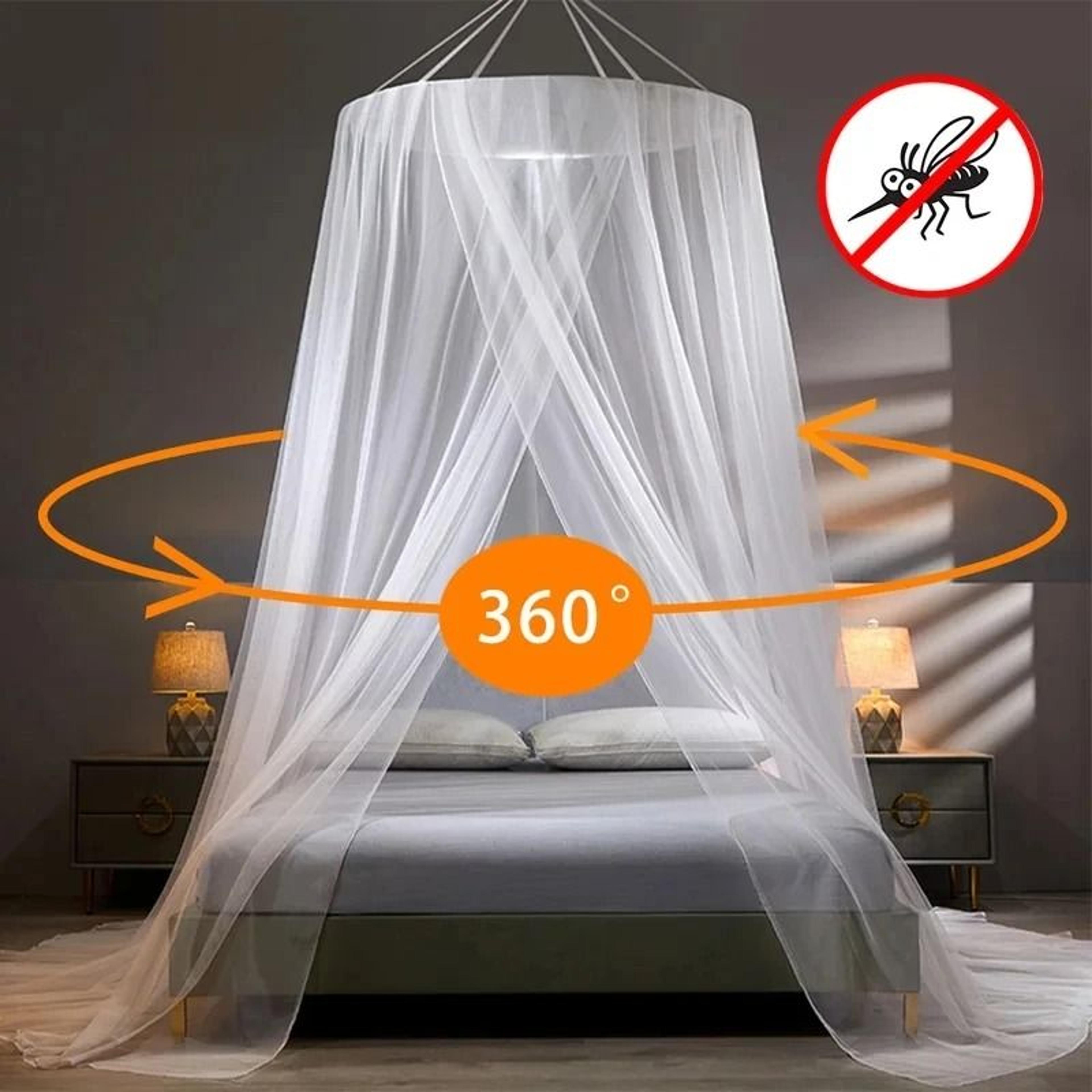 elegant hanging mosquito net canopy for peaceful double bed protection comfort