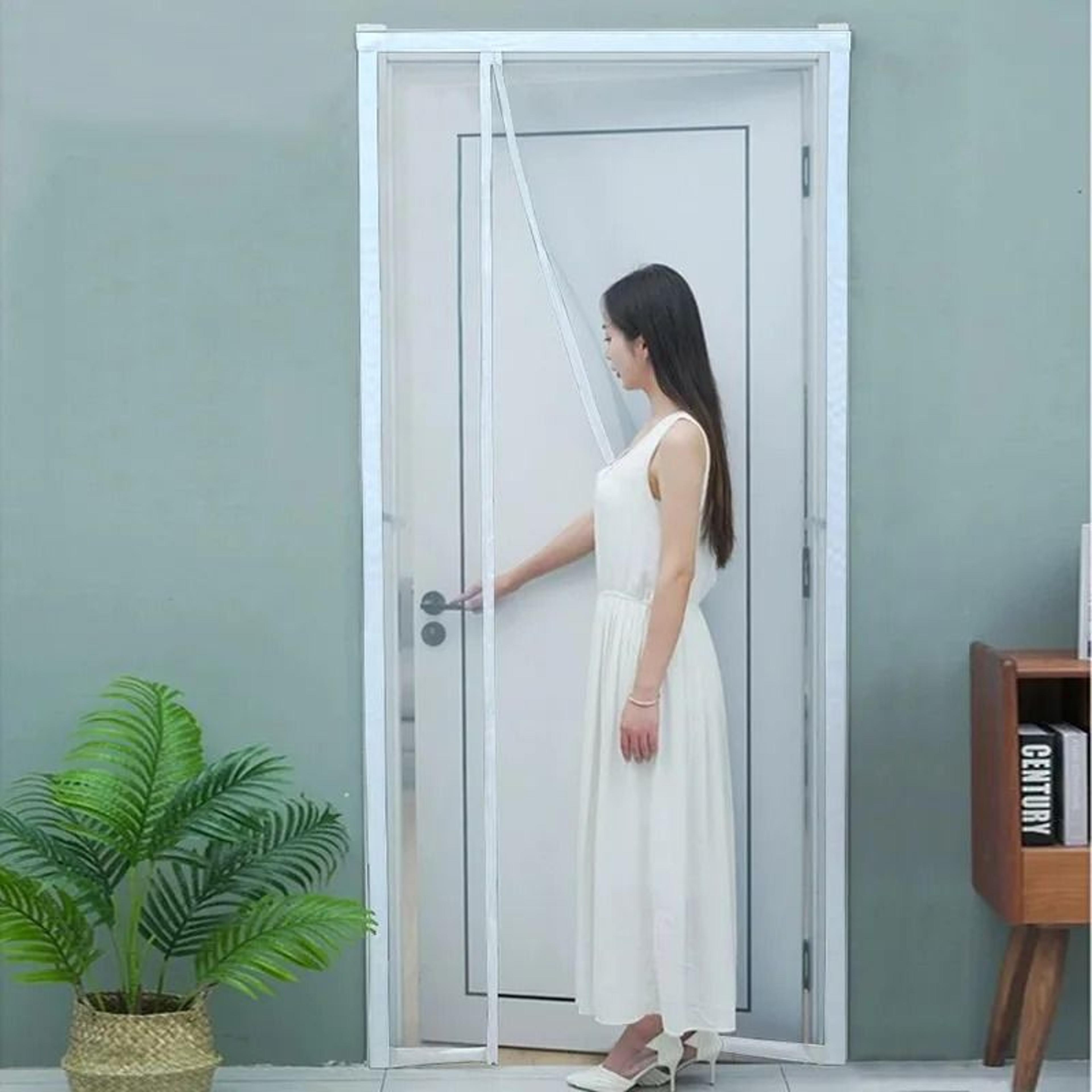 custom white magnetic screen door for side opening mosquito protection comfort