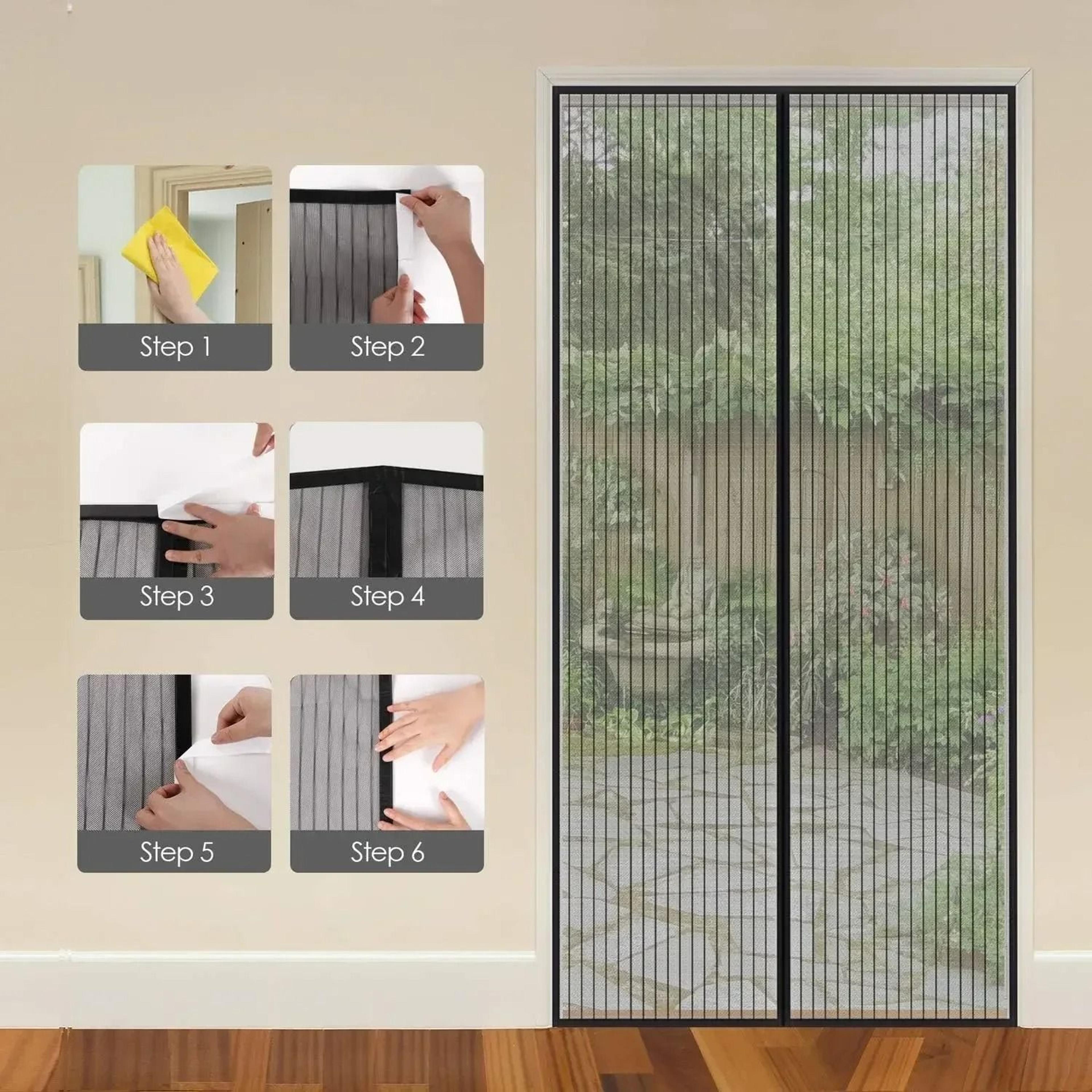 auto closing magnetic mosquito screen door curtain for fresh air protection