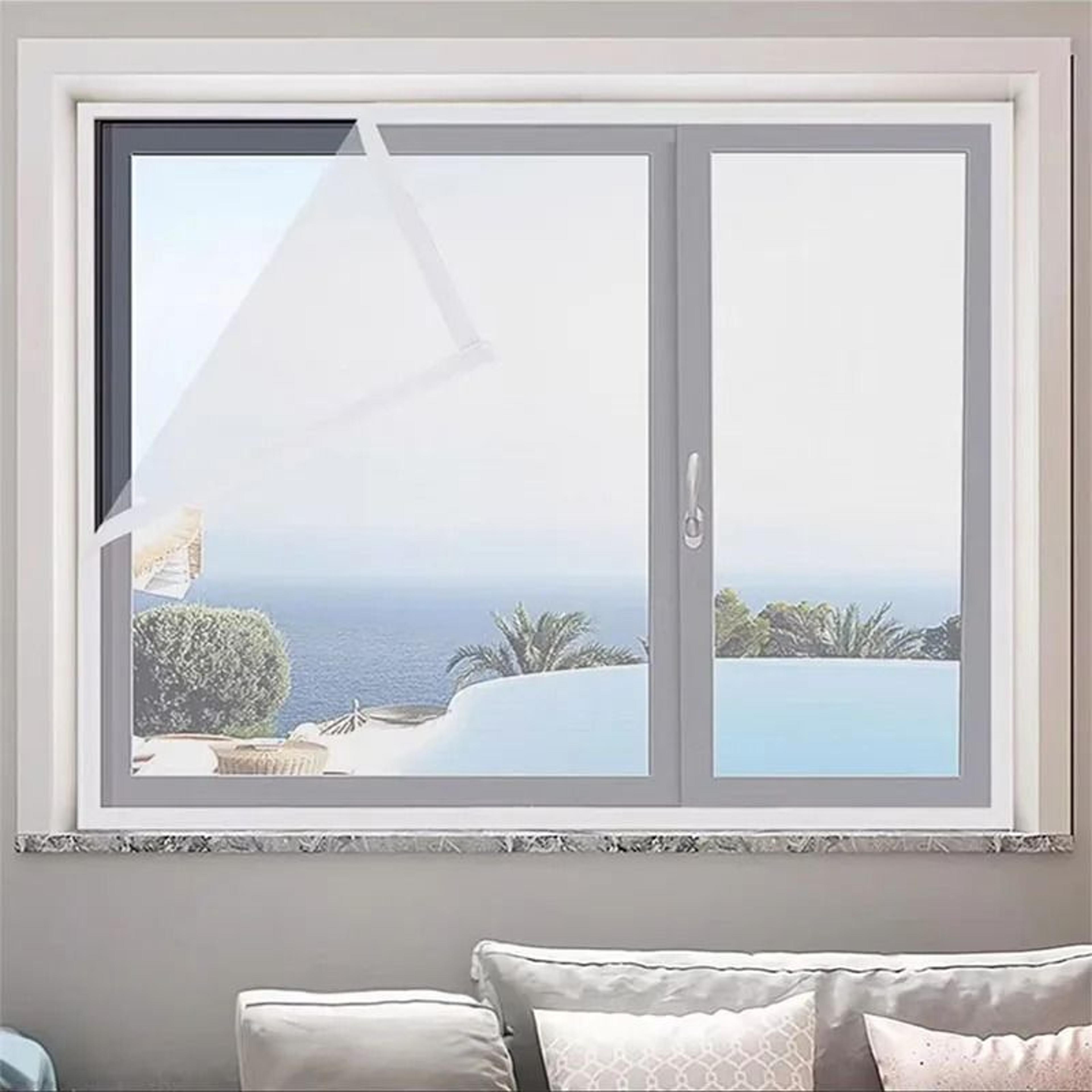 white self adhesive mosquito window screen for easy summer insect protection