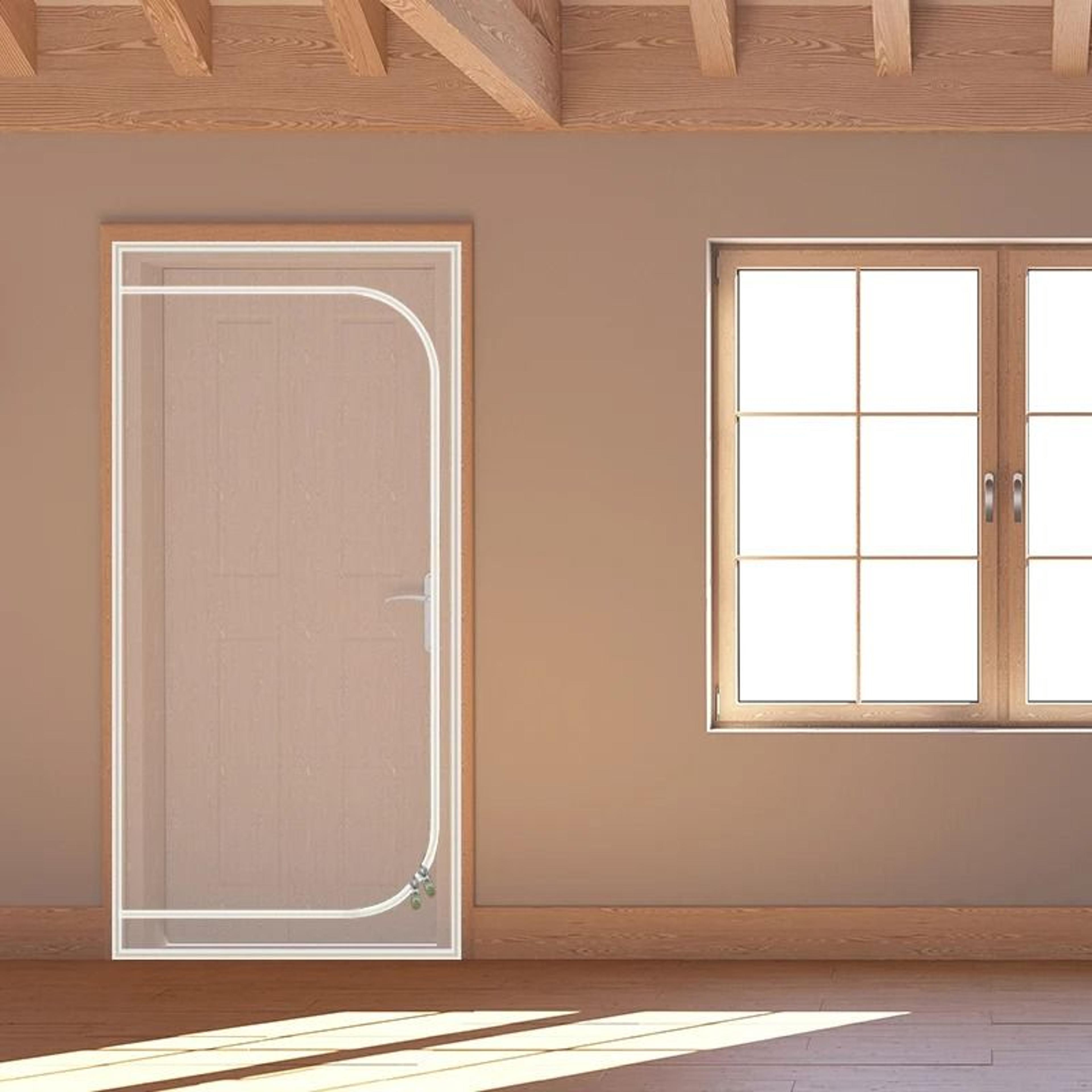 reinforced cat proof mesh door with dual zipper scratch protection