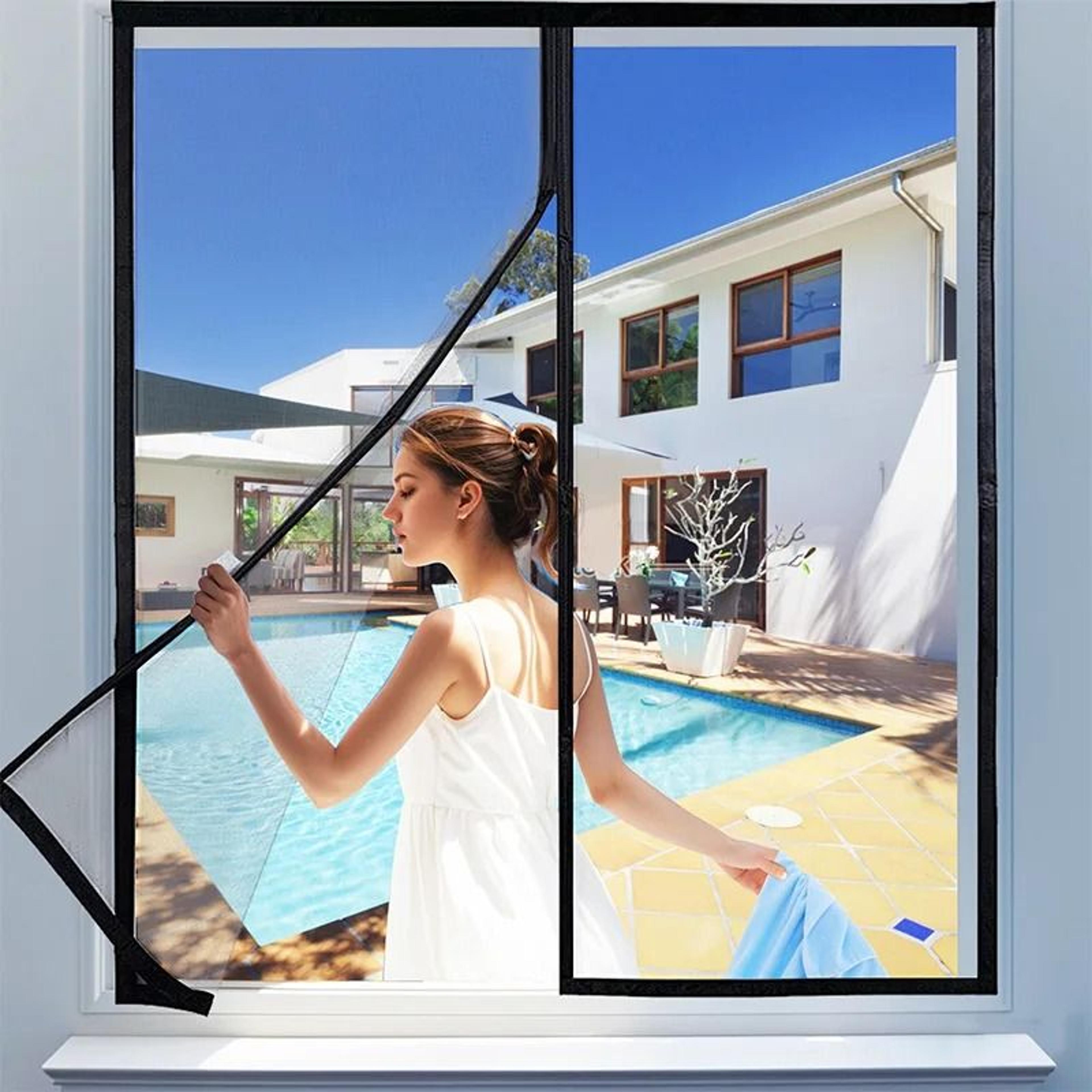 custom magnetic black fiberglass window screen for washable removable insect protection