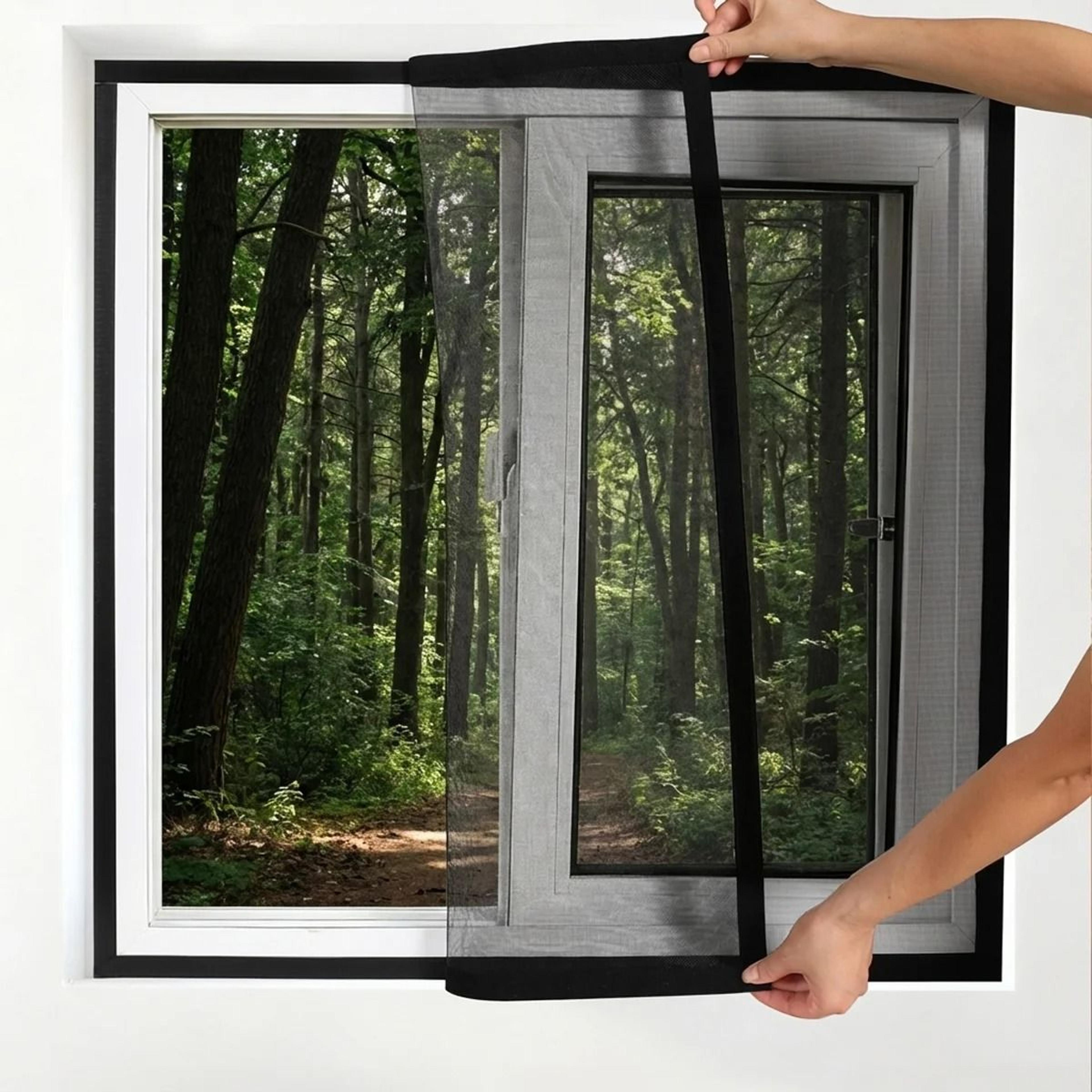 reusable window screen replacement self adhesive mosquito mesh easy install net