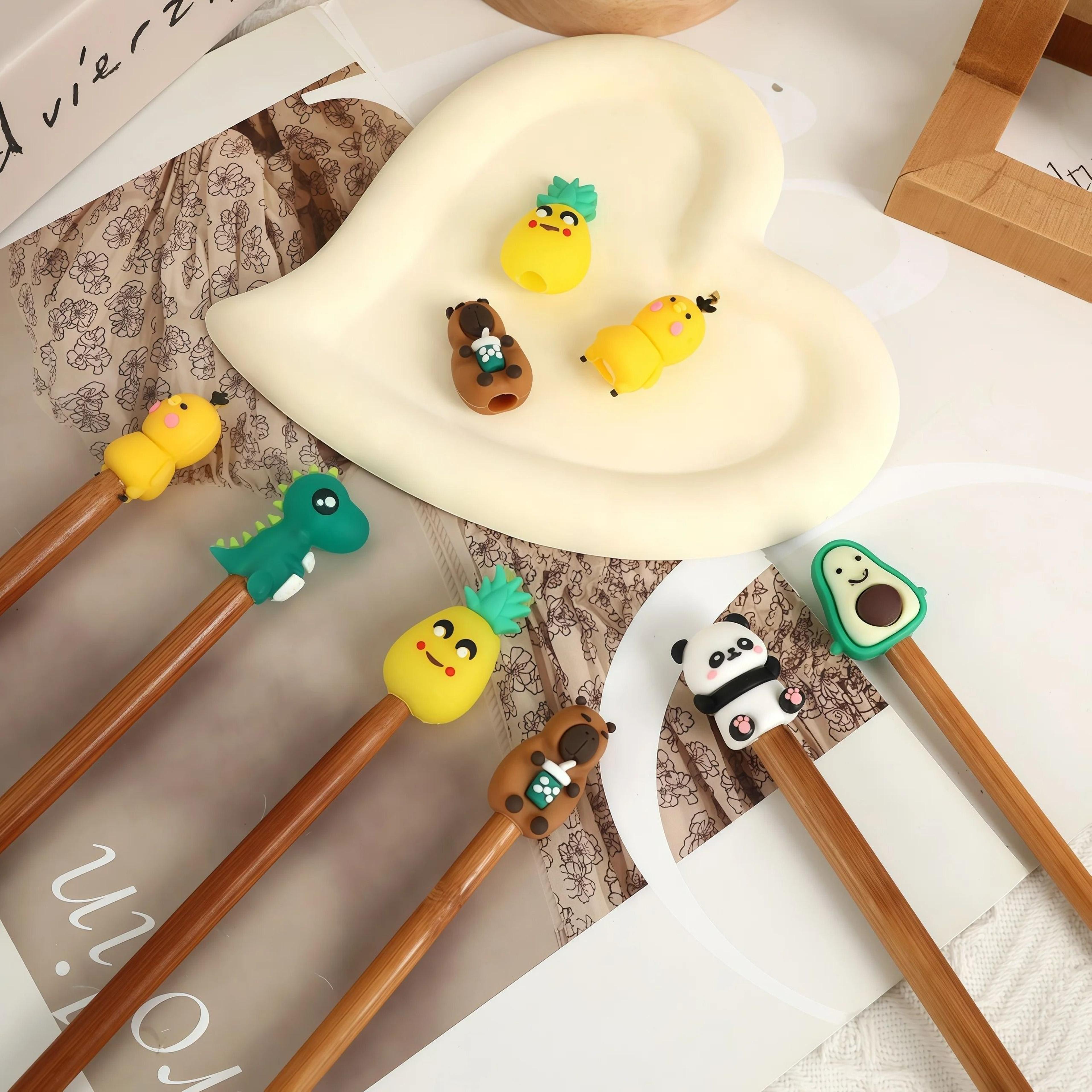 cute silicone knitting needle stoppers for secure stitches and easy storage