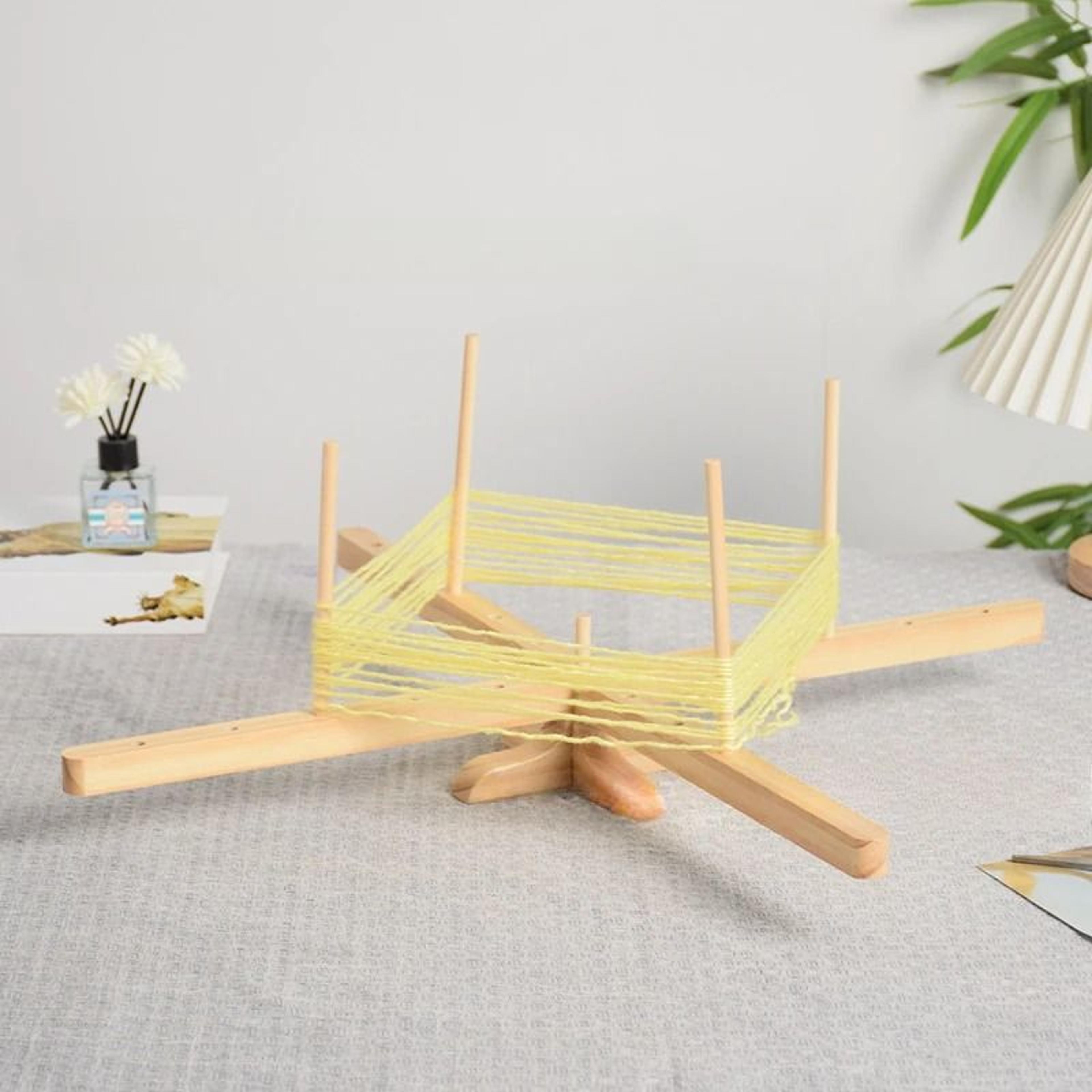 wooden yarn swift winder for smooth skein holding and easy winding