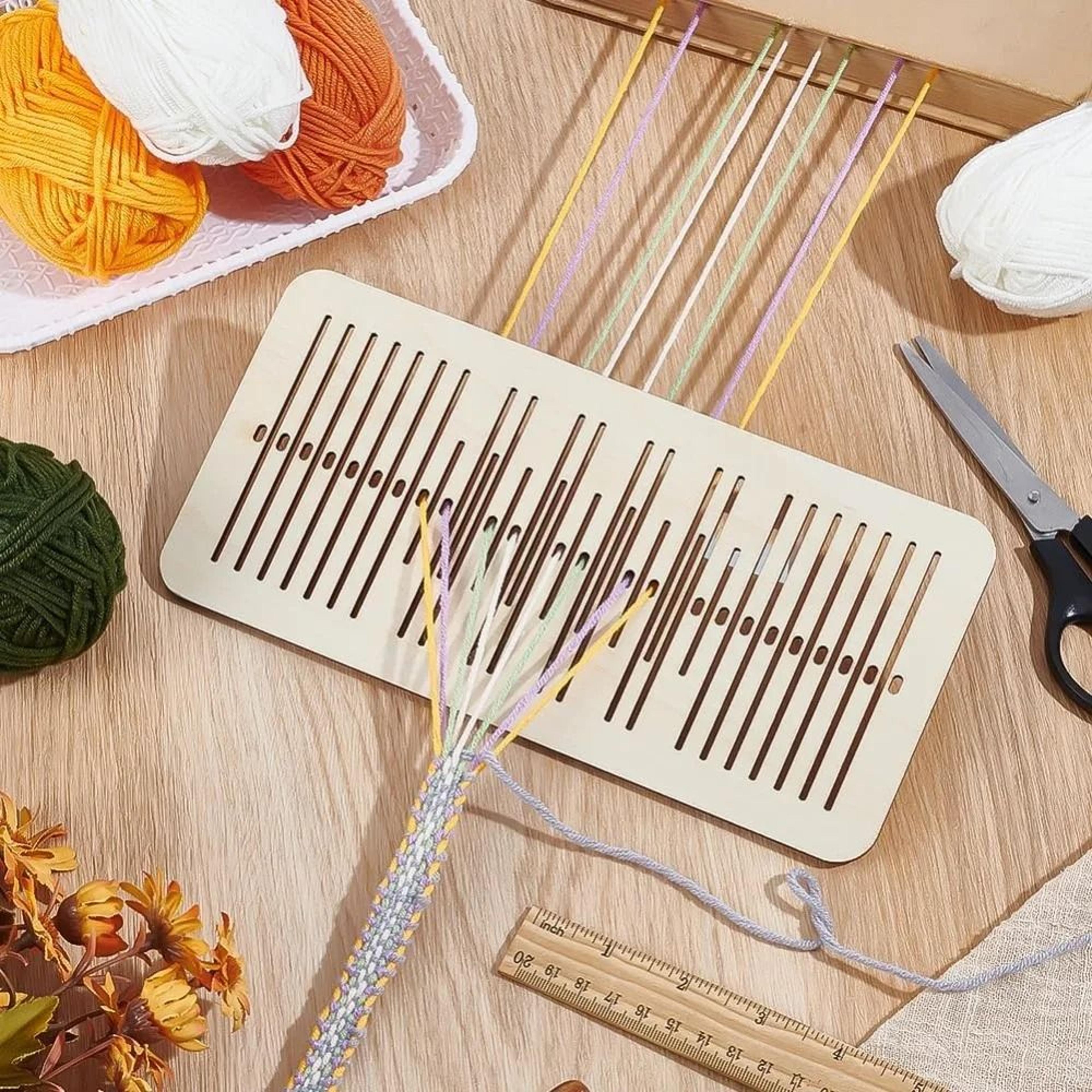 wooden belt weaving shuttle tool for bracelets bags and straps