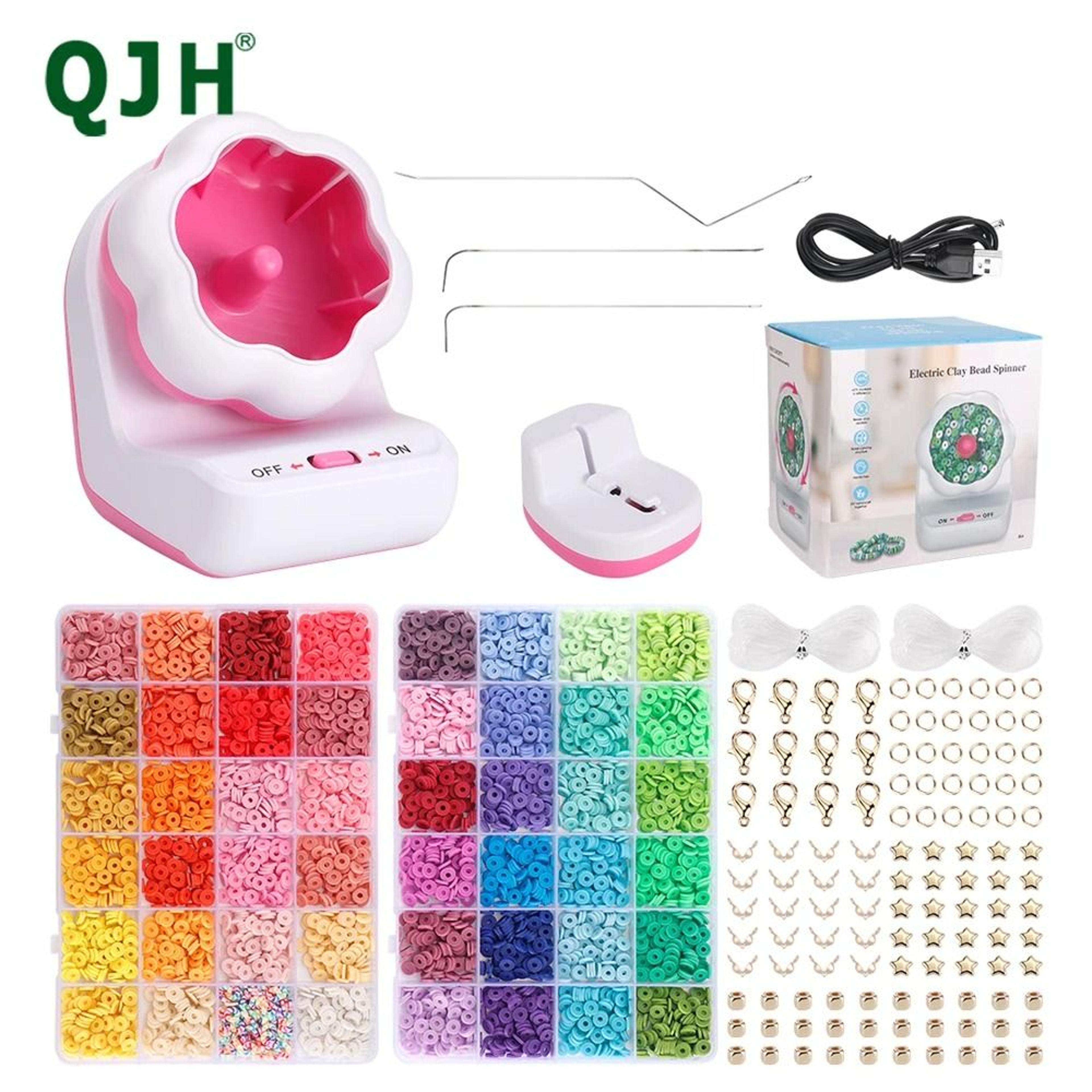 electric clay bead spinner kit for fast bracelet jewelry making