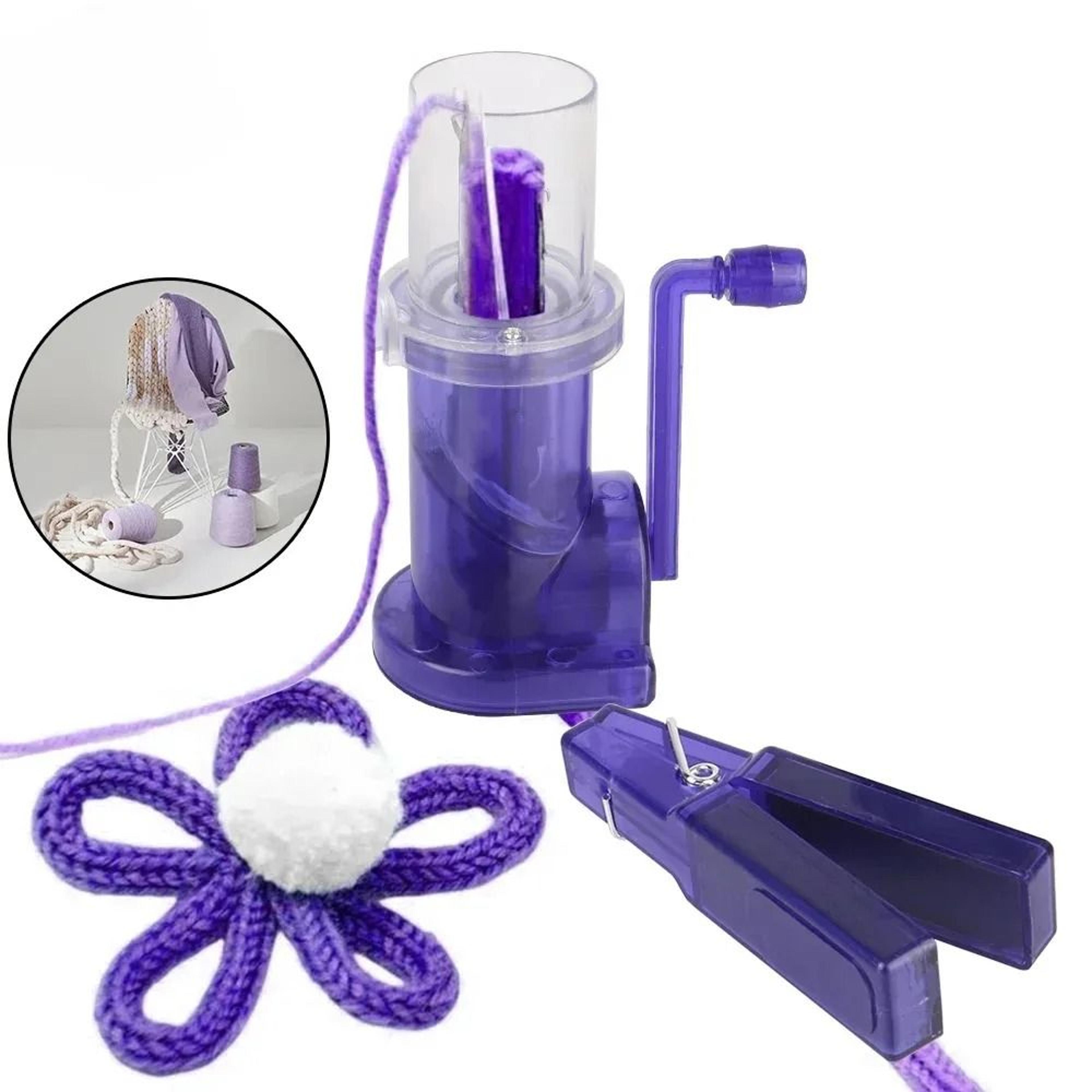 portable hand crank knitting machine for fast scarves sweaters and crafts