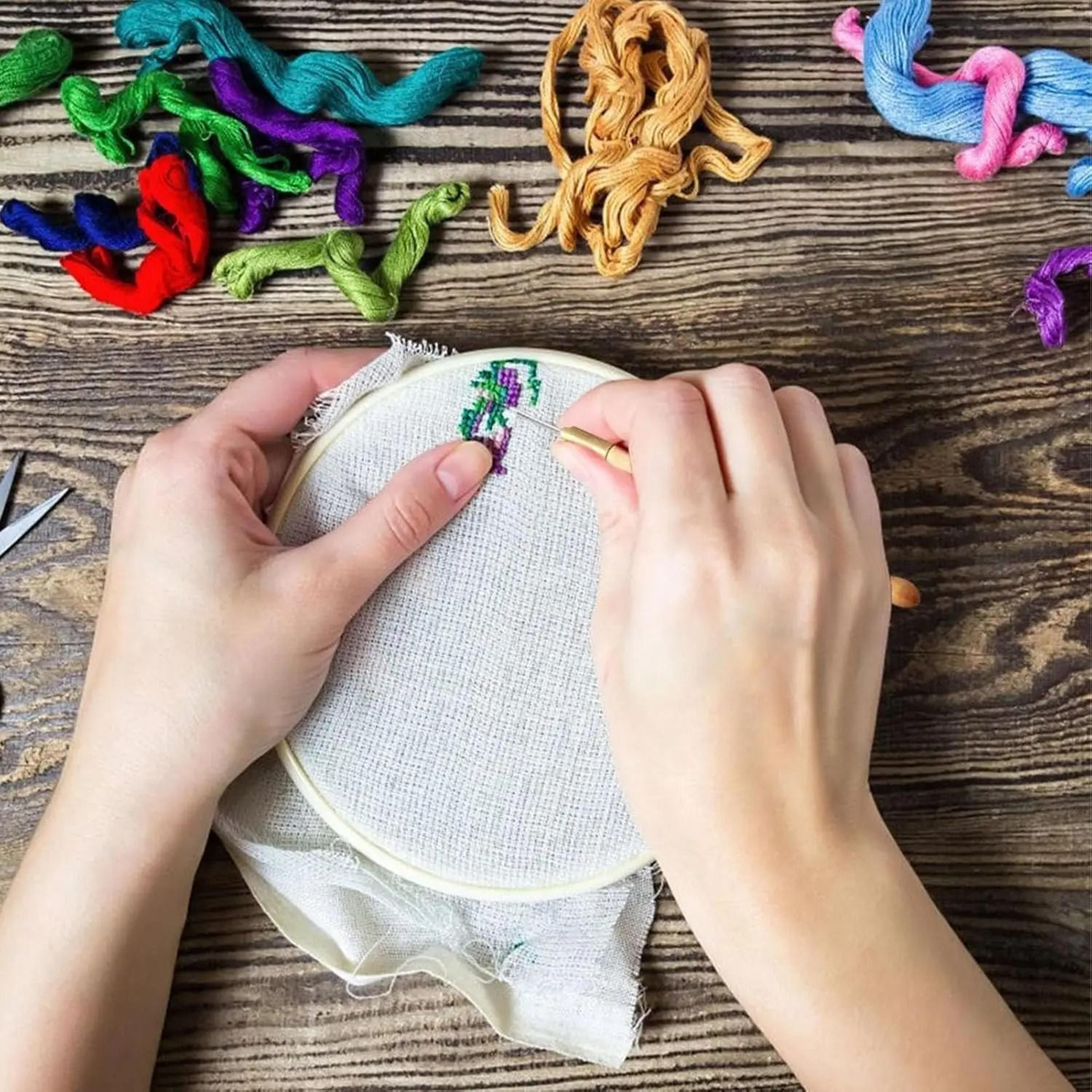 wooden tambour embroidery hook set for precise beading sequin stitching projects