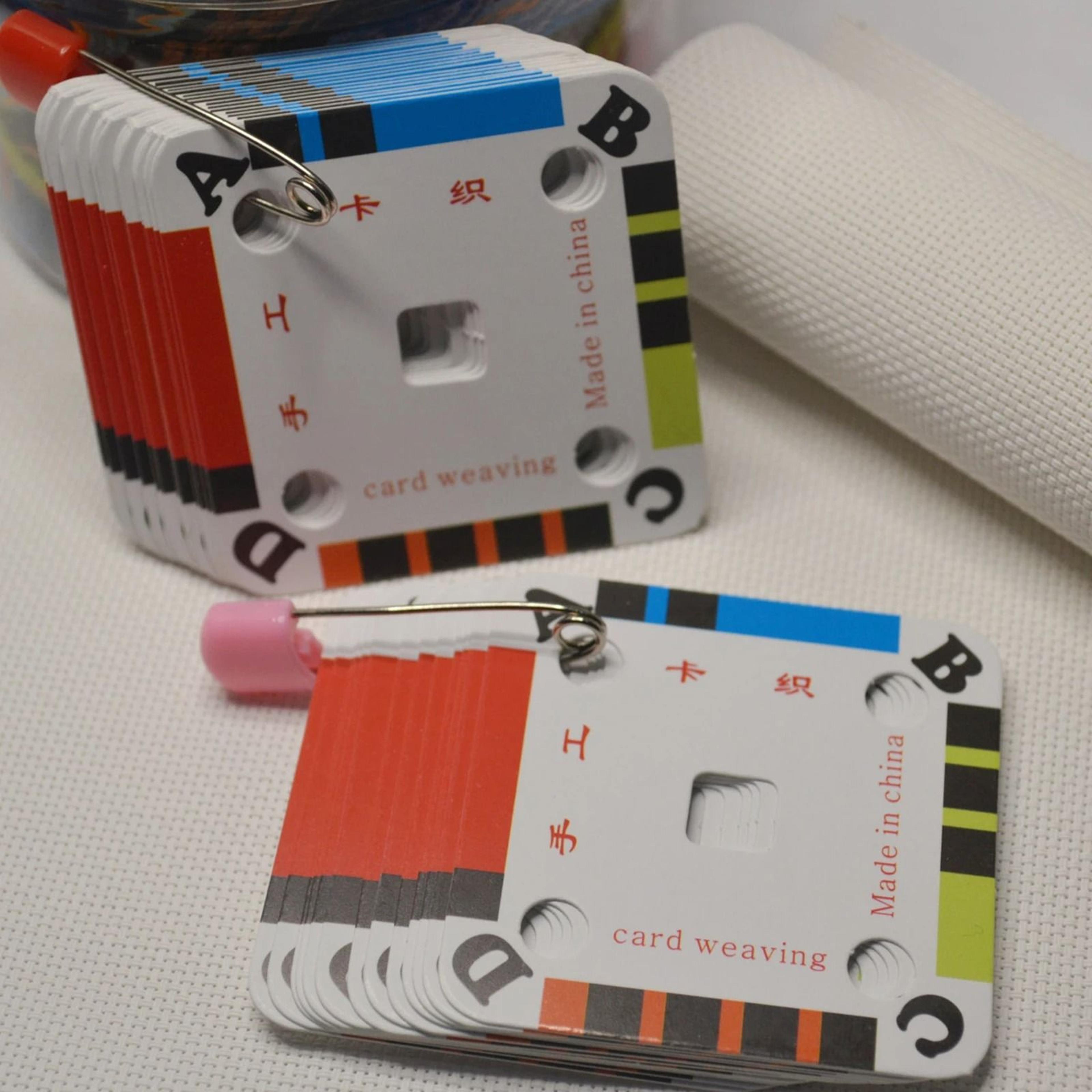 hundred piece tablet weaving card set for creative braided craft projects