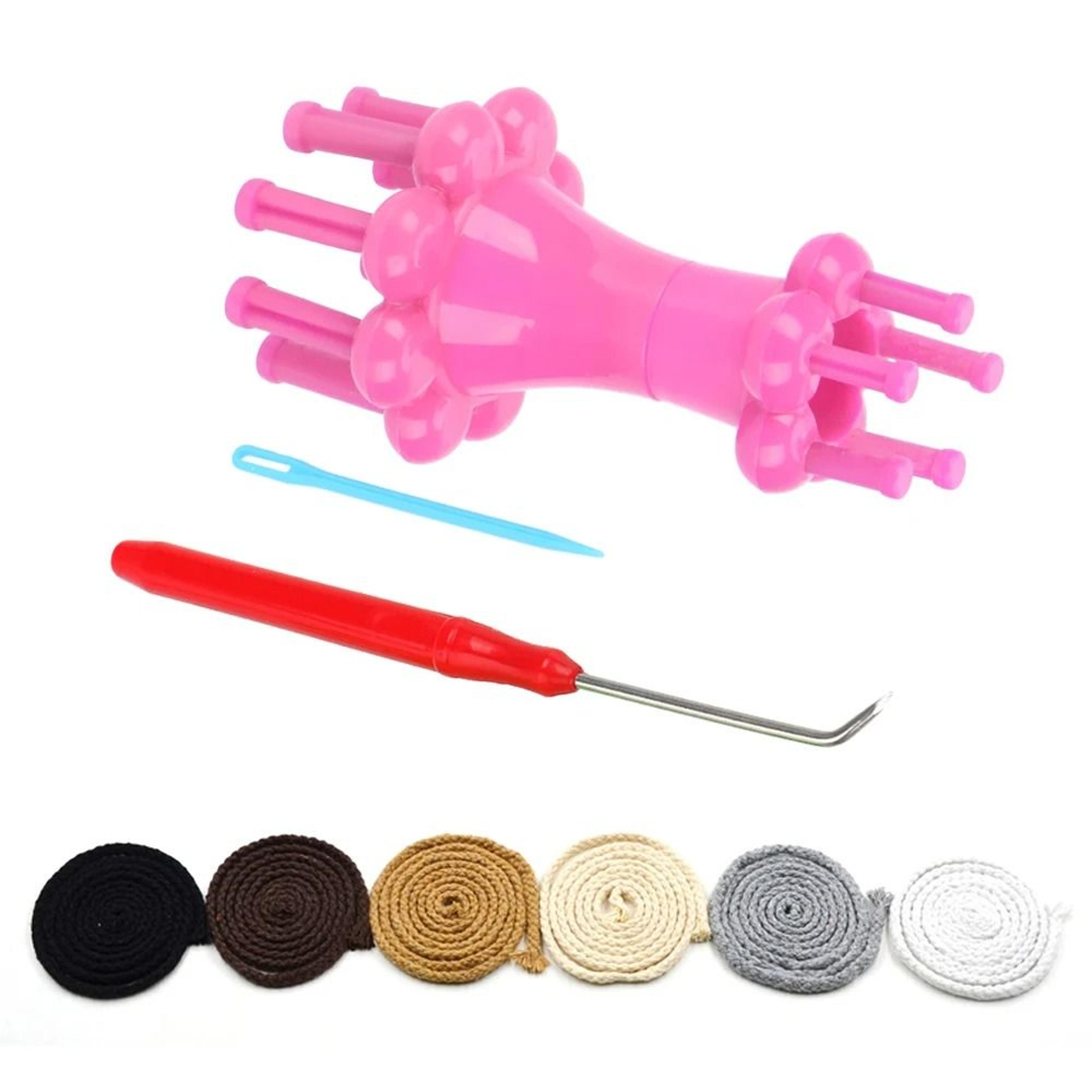 double head spool knitter loom set for easy yarn cord crafts