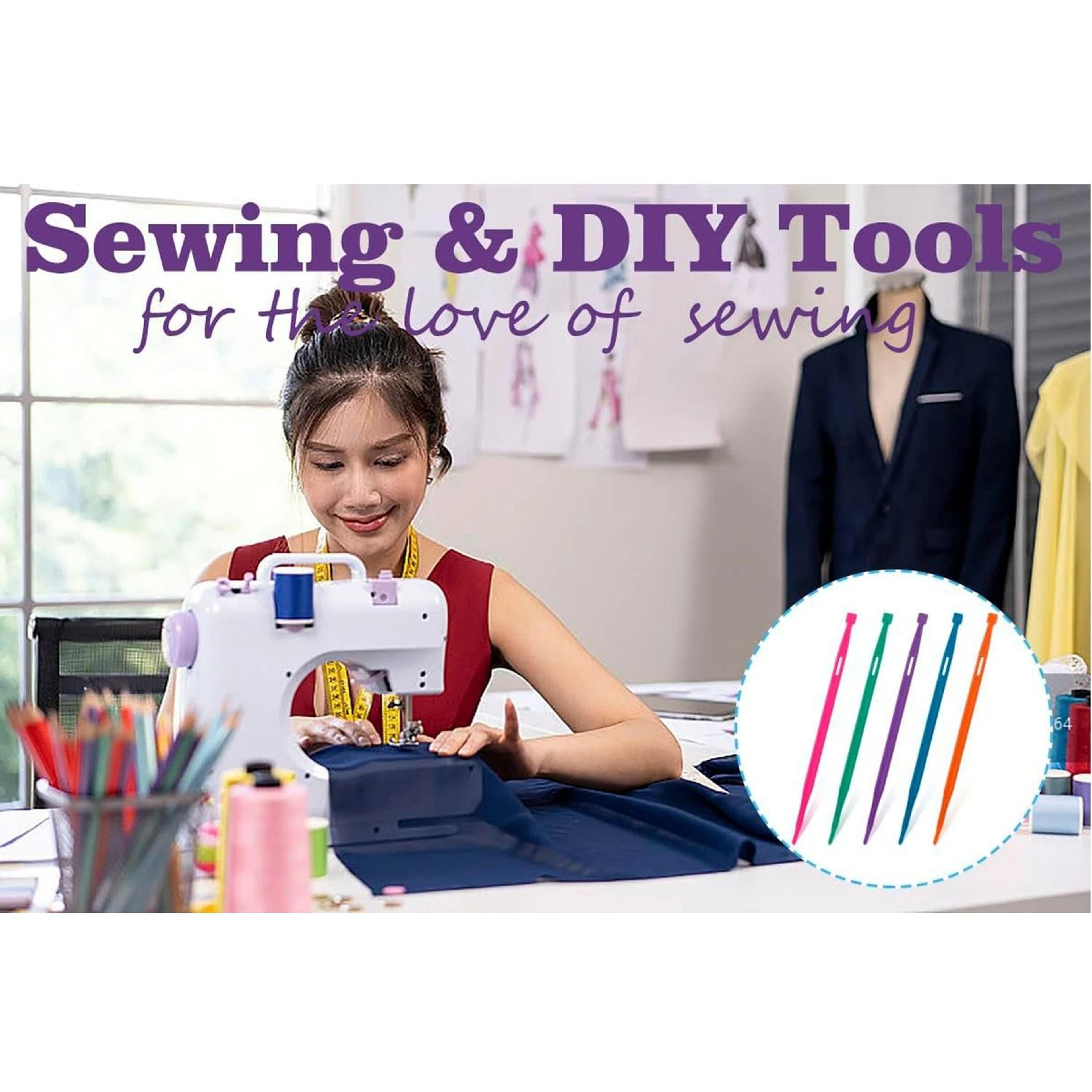 colorful elastic band threading tools for easy drawstring sewing repair projects