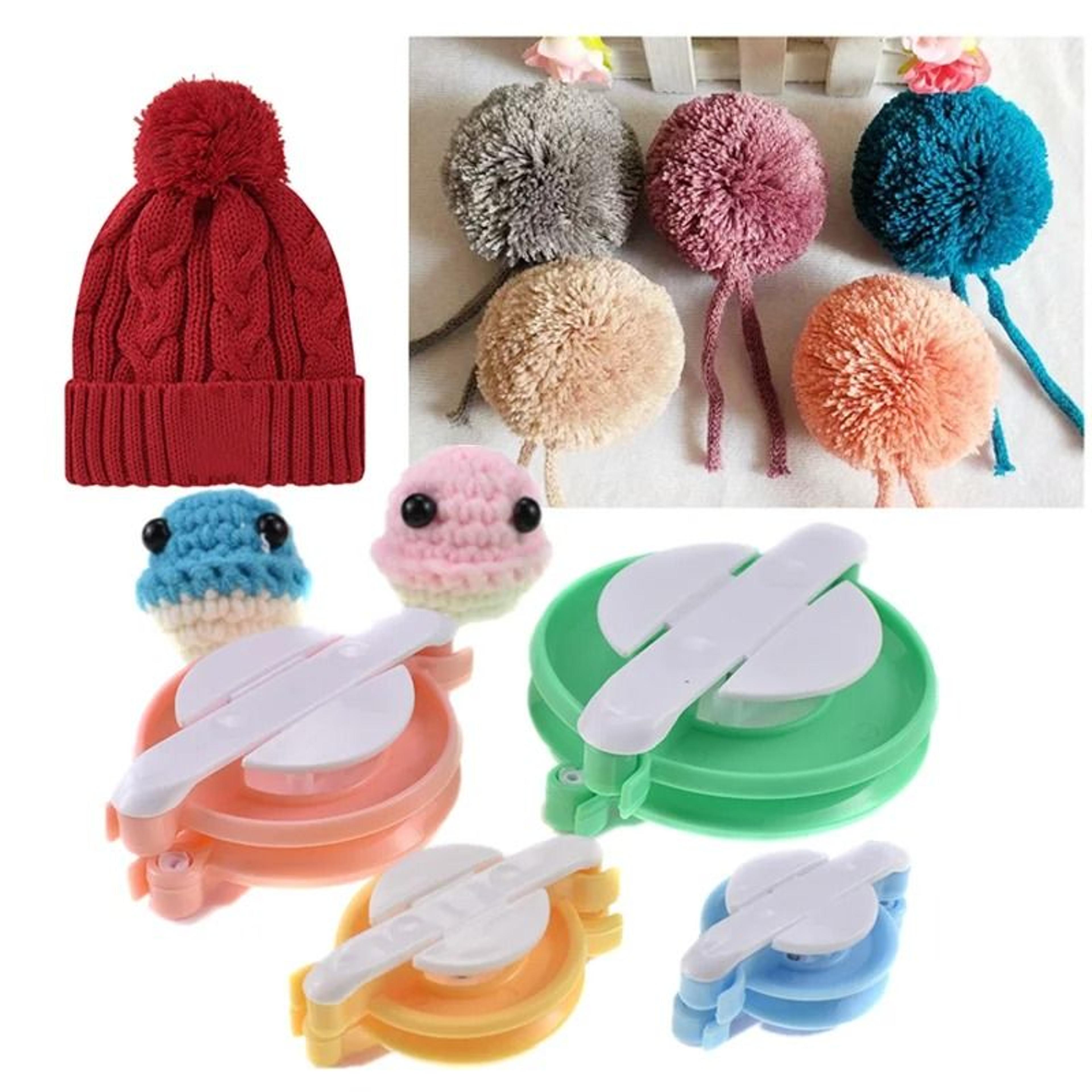 easy yarn pom pom maker set for fluffy craft decorations projects