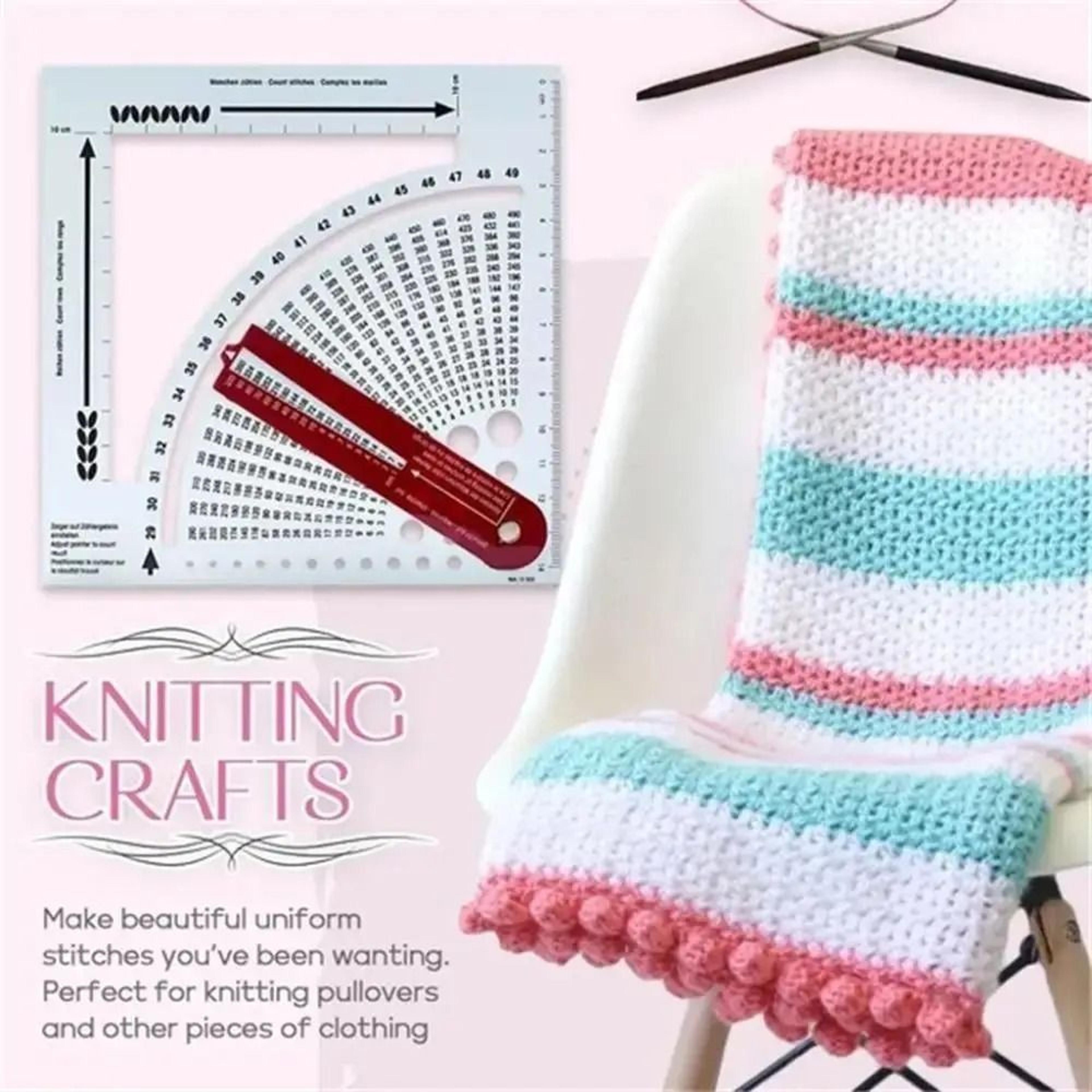 knitting gauge converter ruler for accurate stitch counting and sizing projects