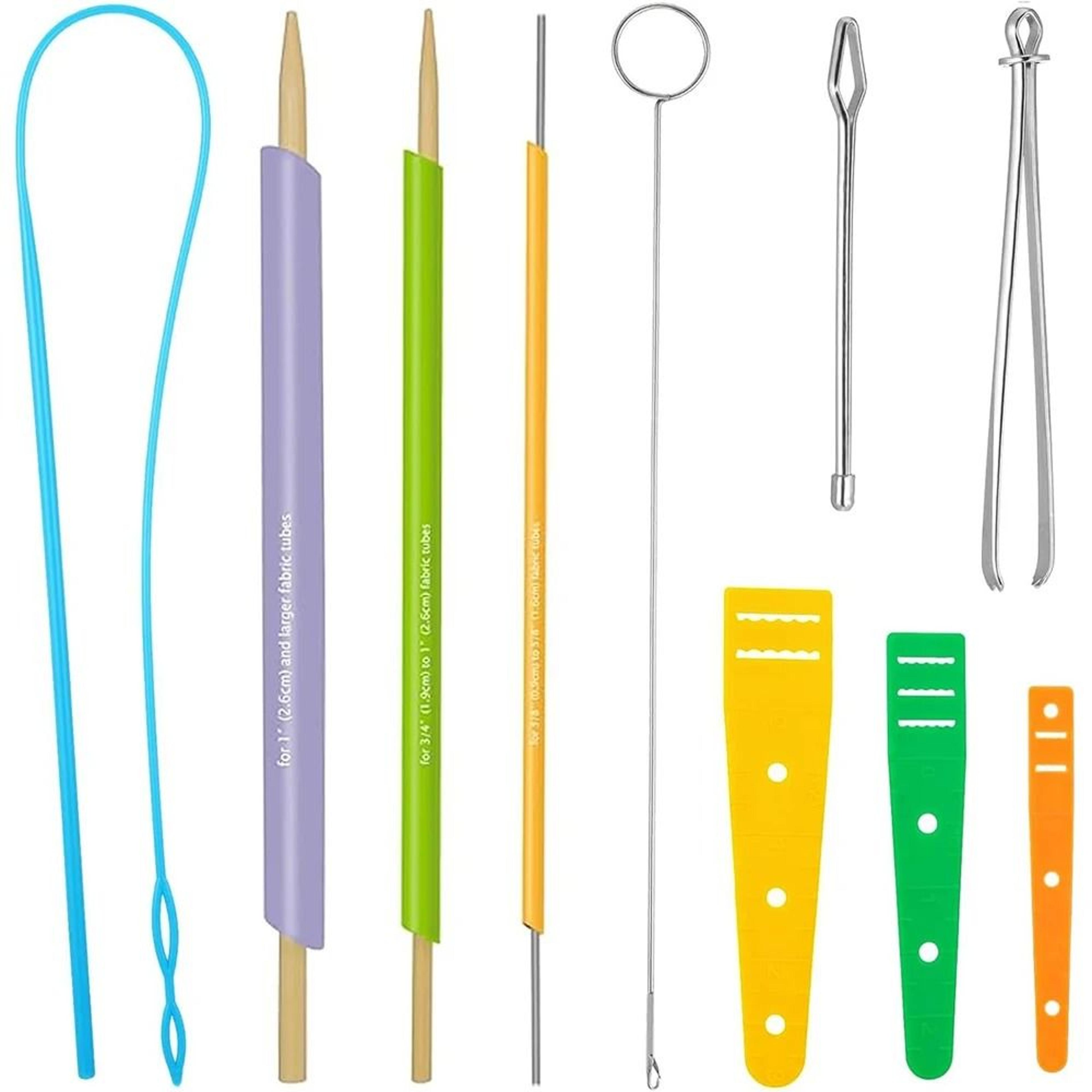 complete fabric tube turner and drawstring threader set for easy sewing