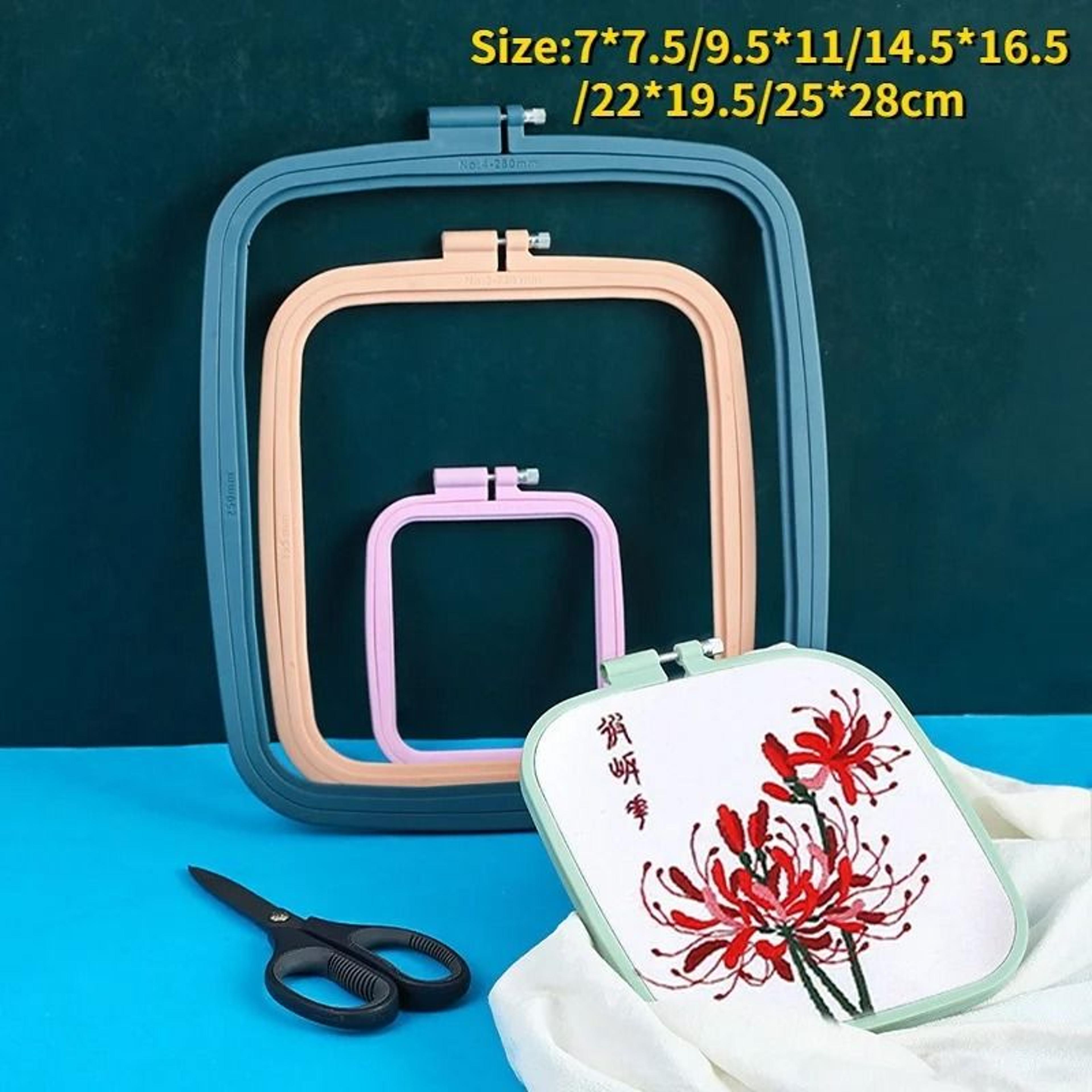 adjustable square embroidery hoop set for easy cross stitch needlework projects