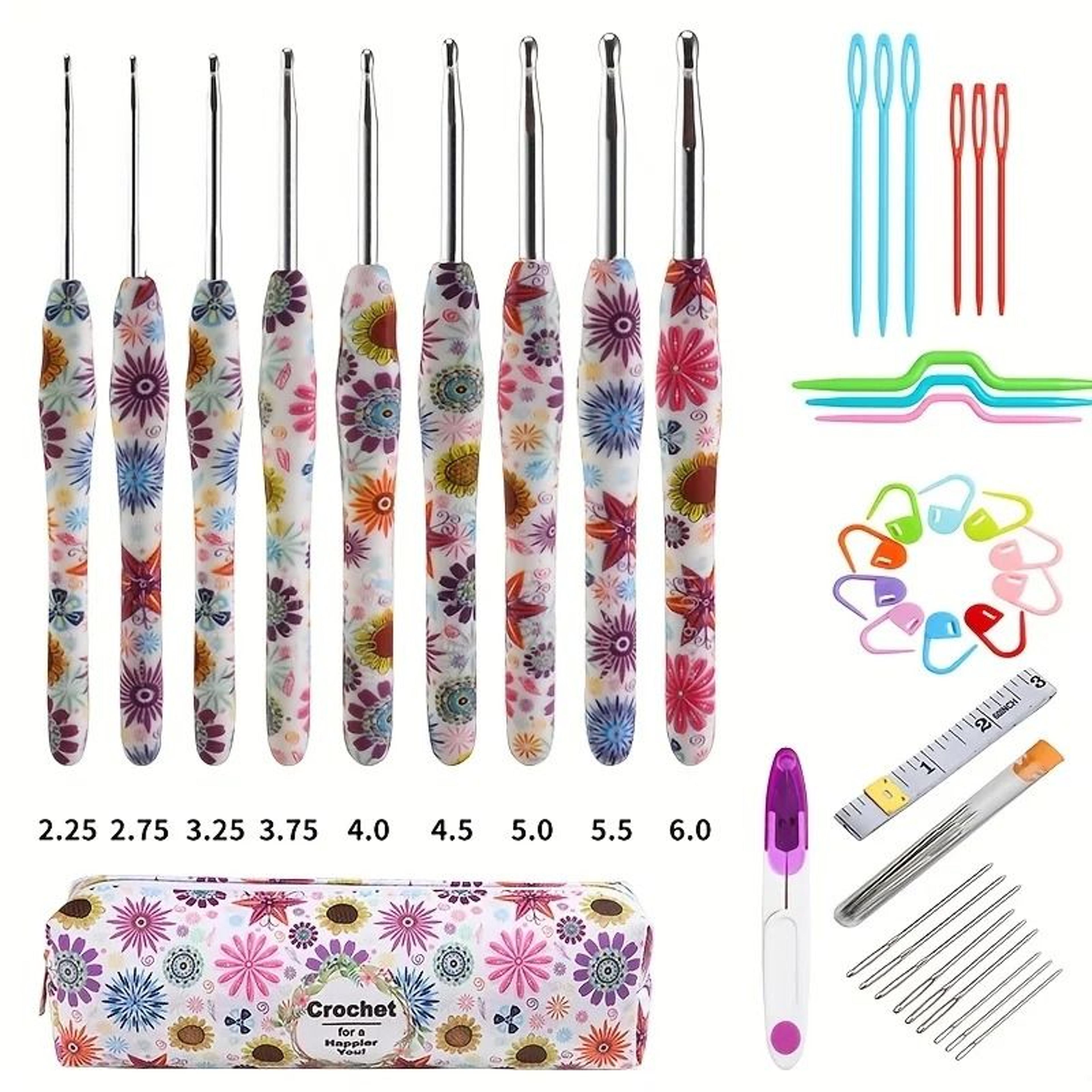 multicolor crochet hook set for comfortable knitting weaving yarn craft projects