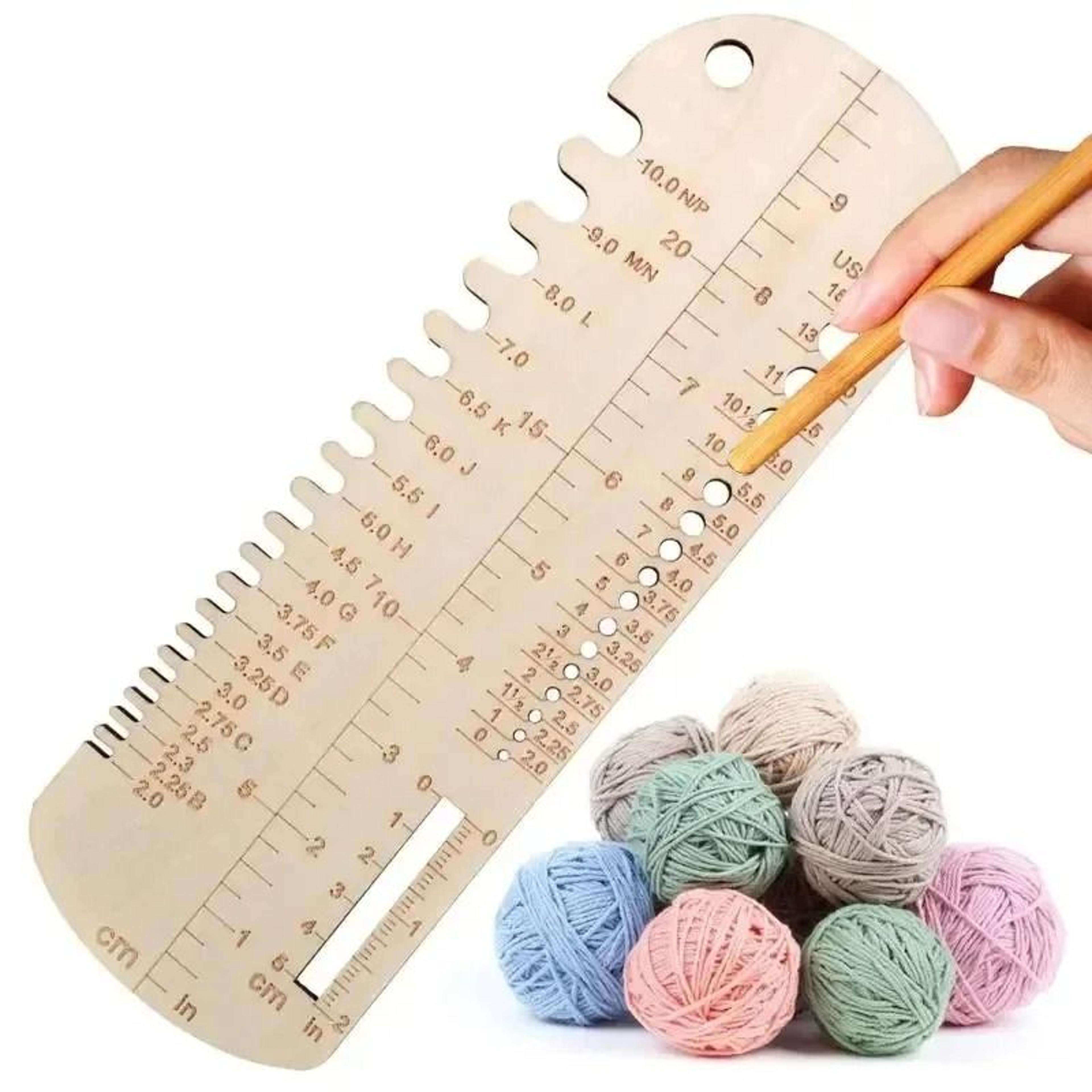 wooden sock ruler for accurate knitting crochet measuring and sizing projects