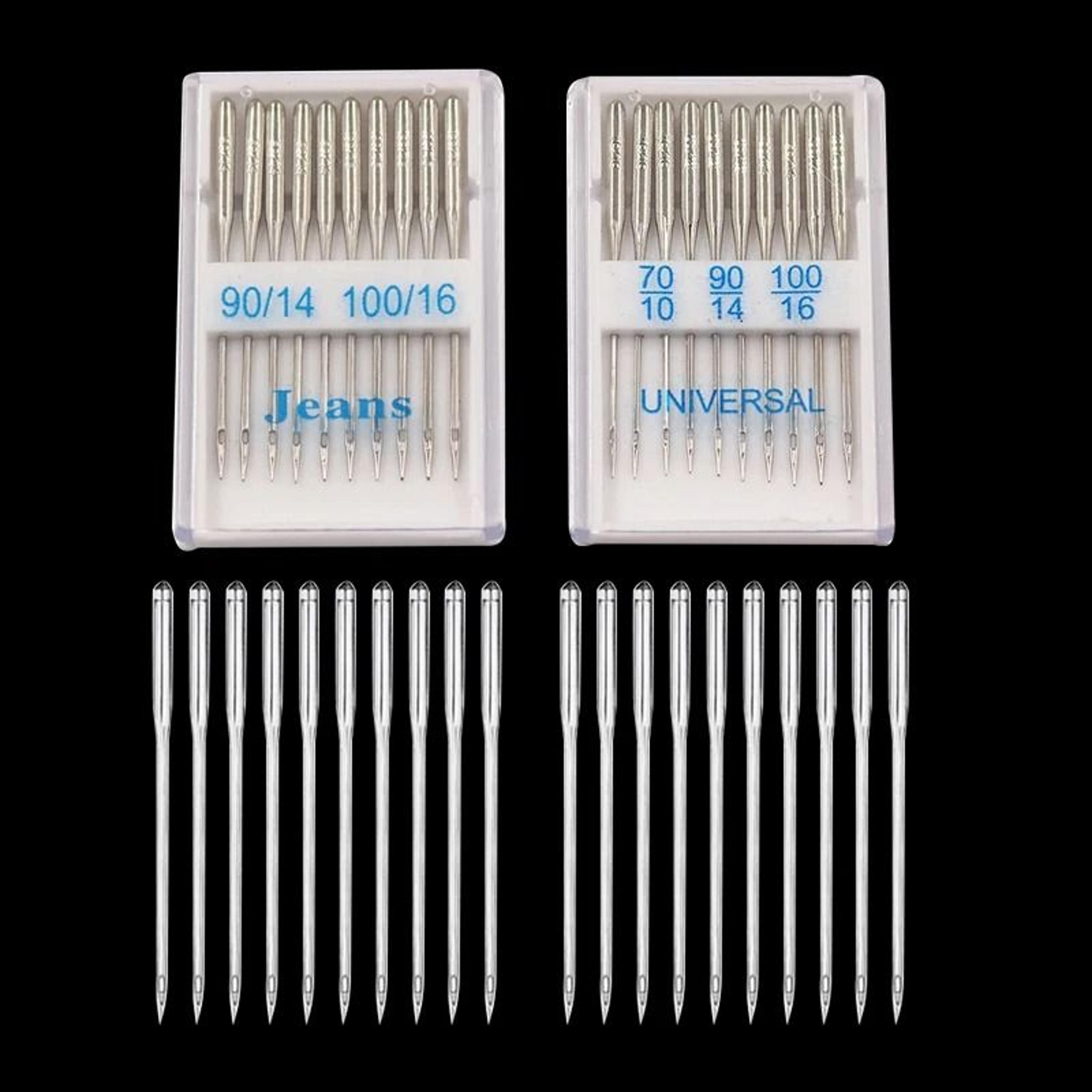 universal sewing machine needle set for jeans knits woven fabric projects