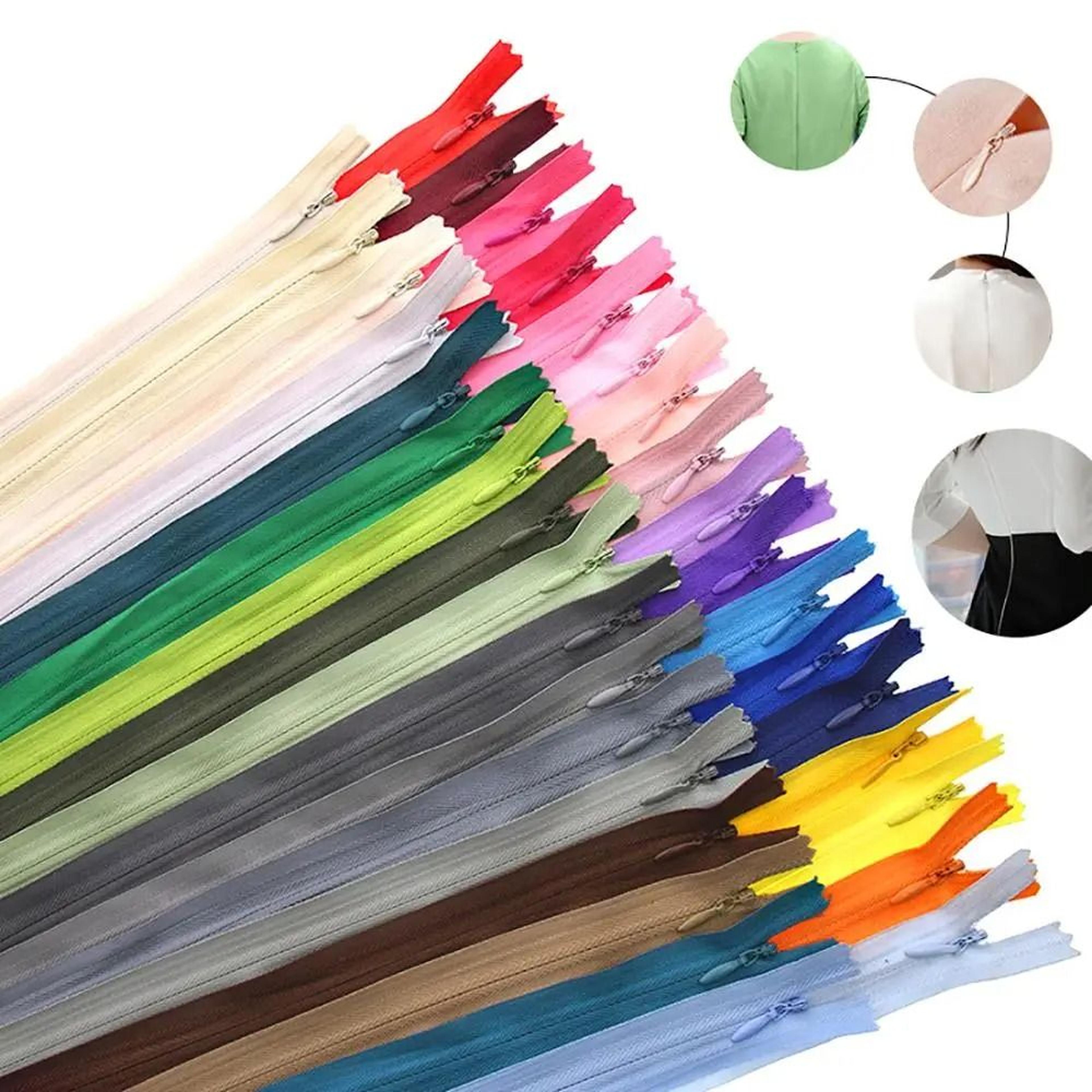 invisible nylon coil zipper pack for smooth dresses skirts sewing projects
