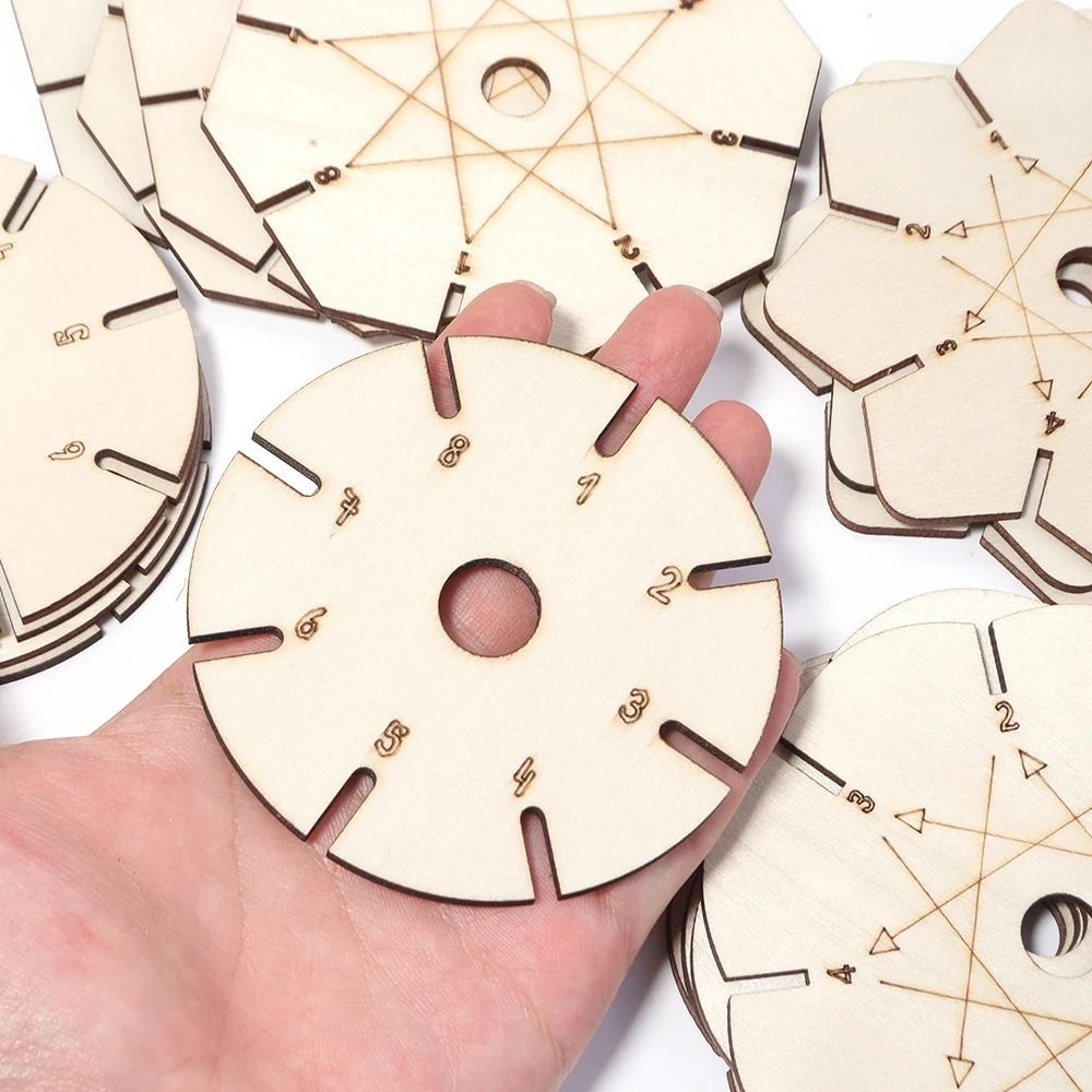 five piece wooden kumihimo braiding disk set for easy bracelets crafting