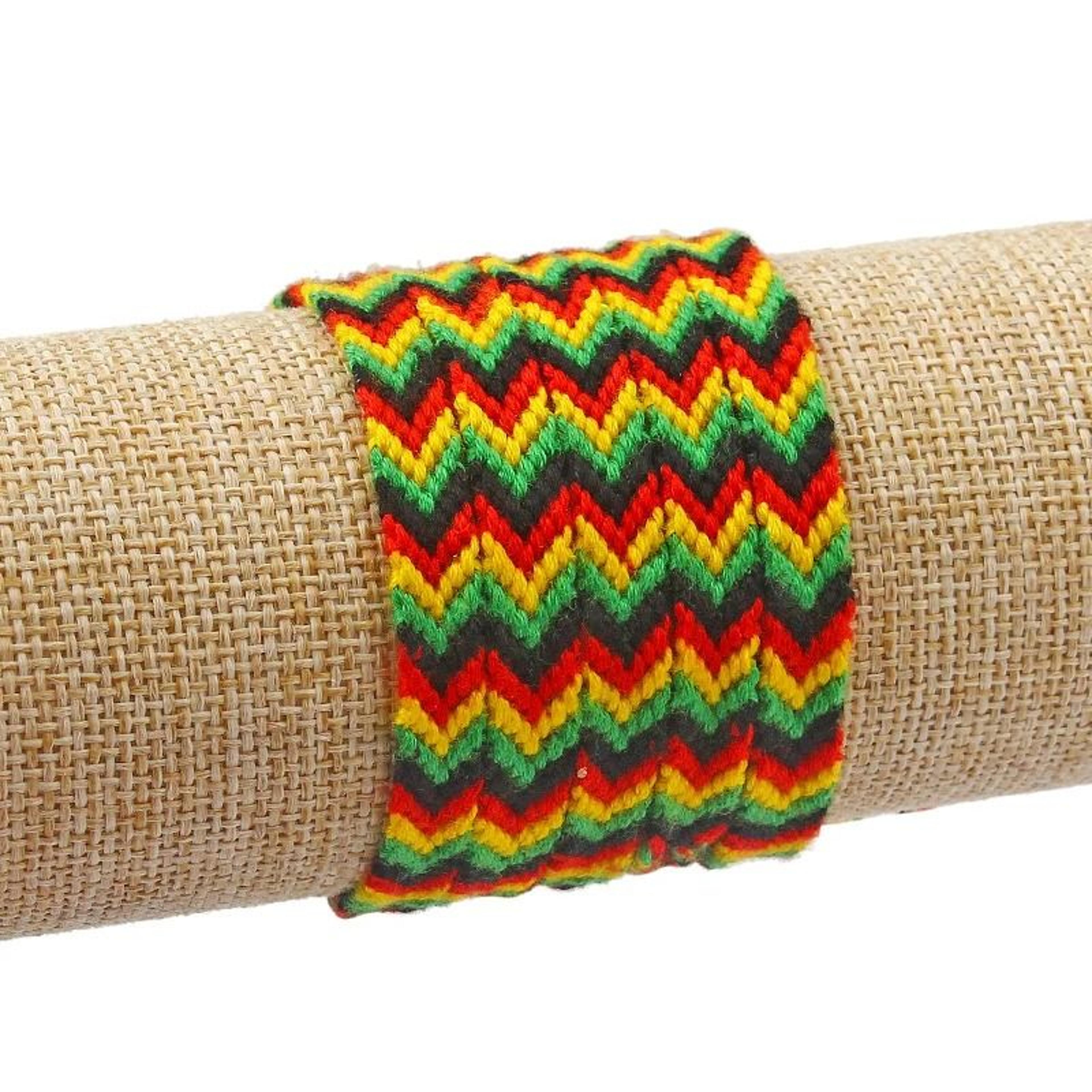 handmade rasta macrame bracelet for colorful everyday comfort and personal style