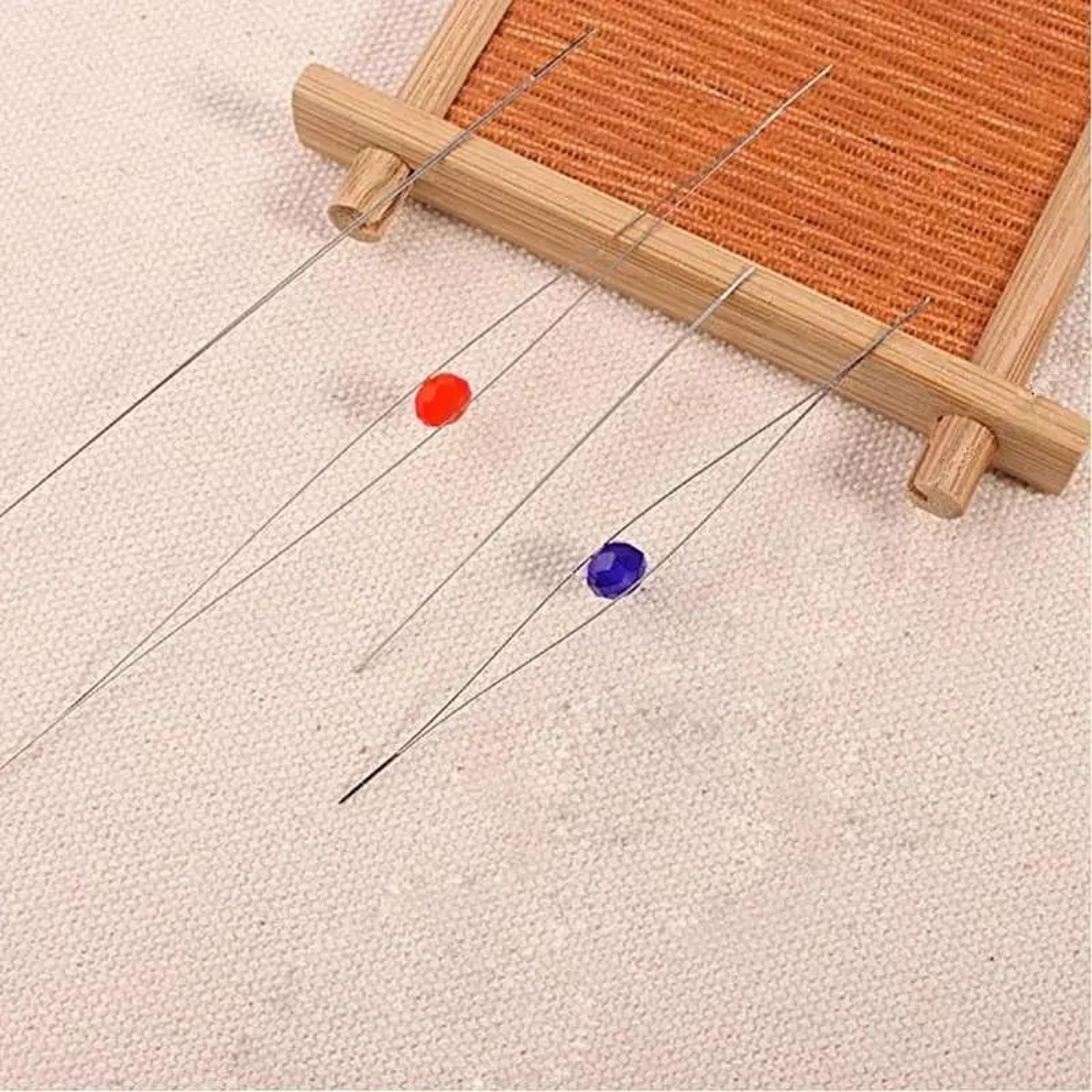 five big eye curved beading needles for faster jewelry making projects