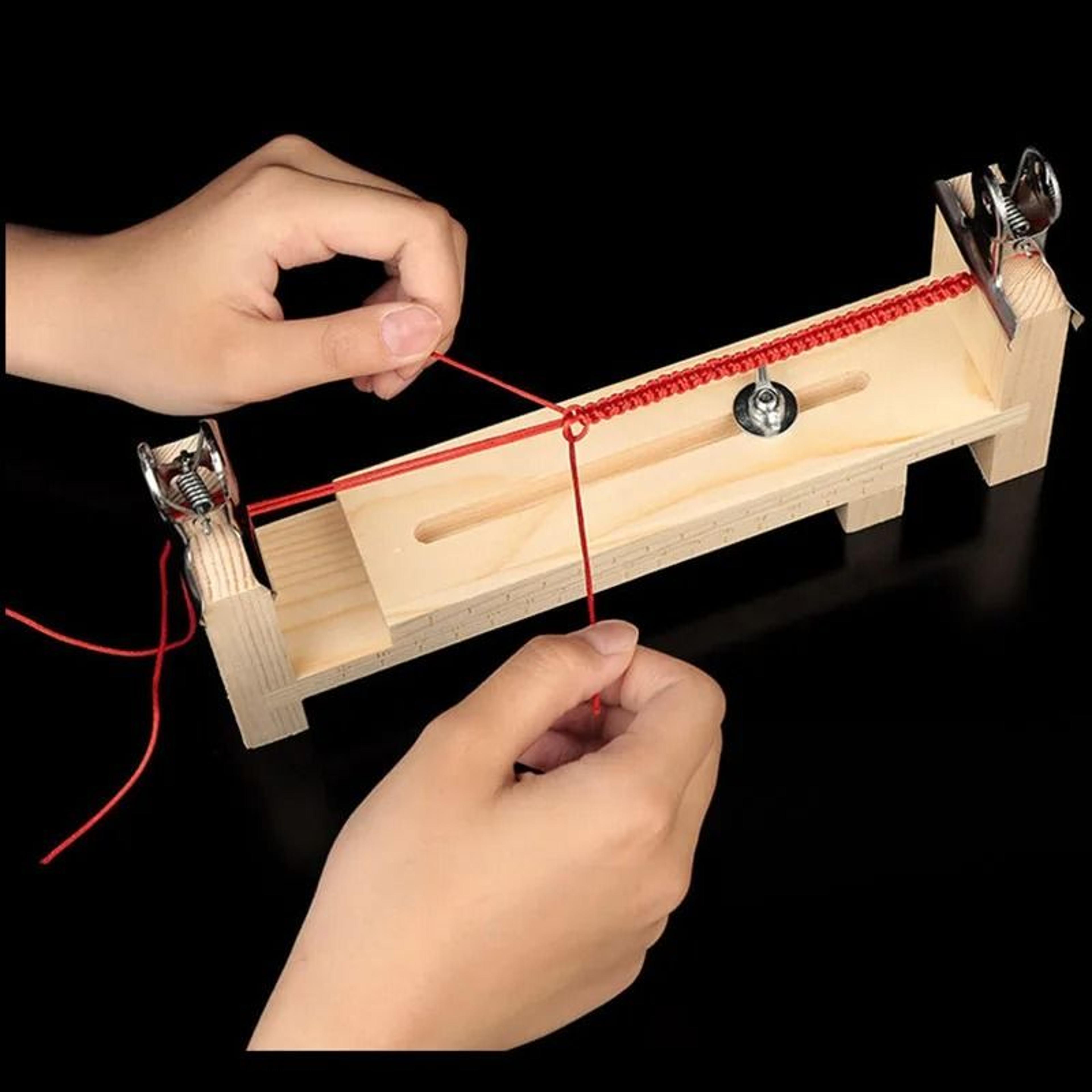 adjustable wooden paracord weaving workbench for easier custom bracelet making projects