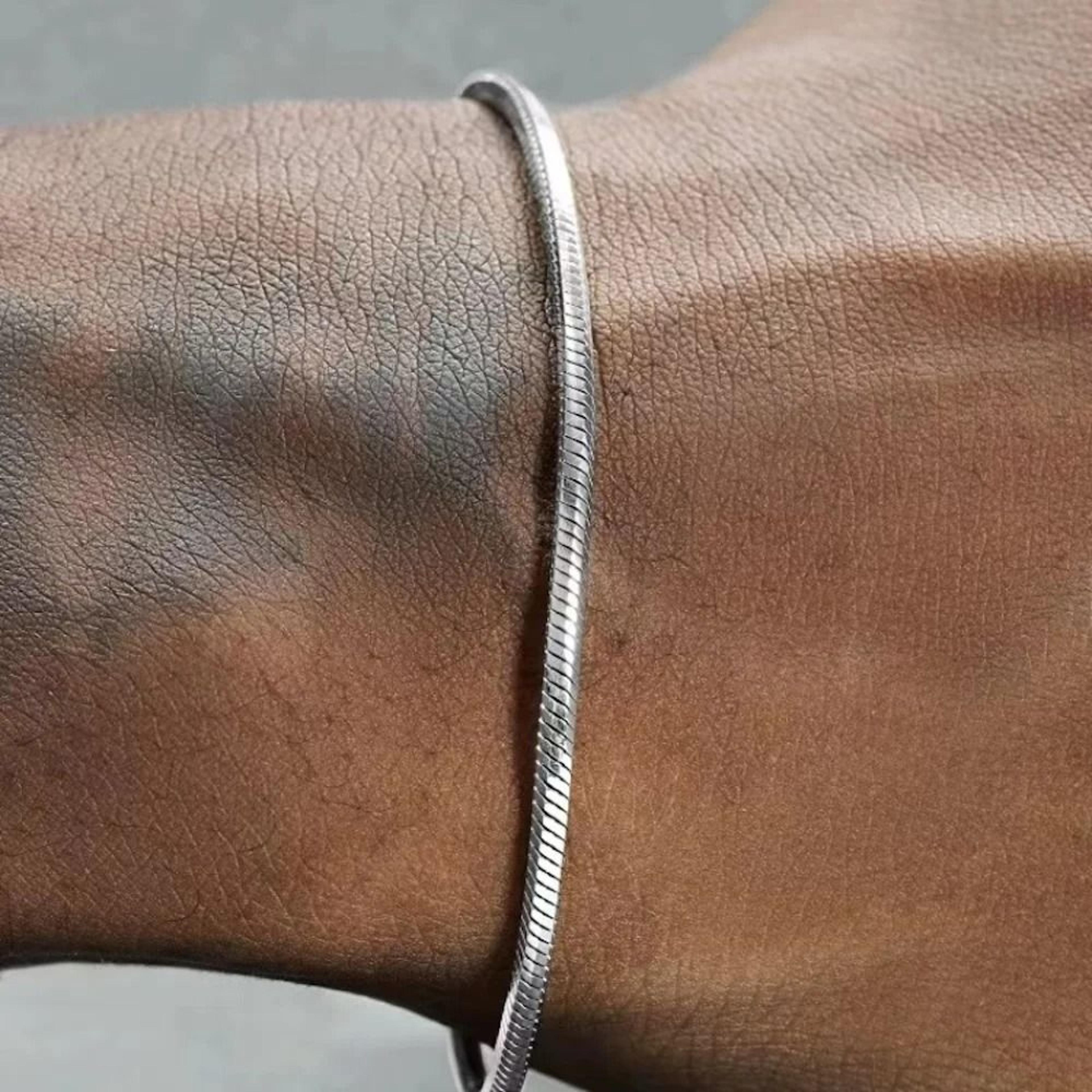 retro titanium steel snake chain bracelet for bold everyday unisex style