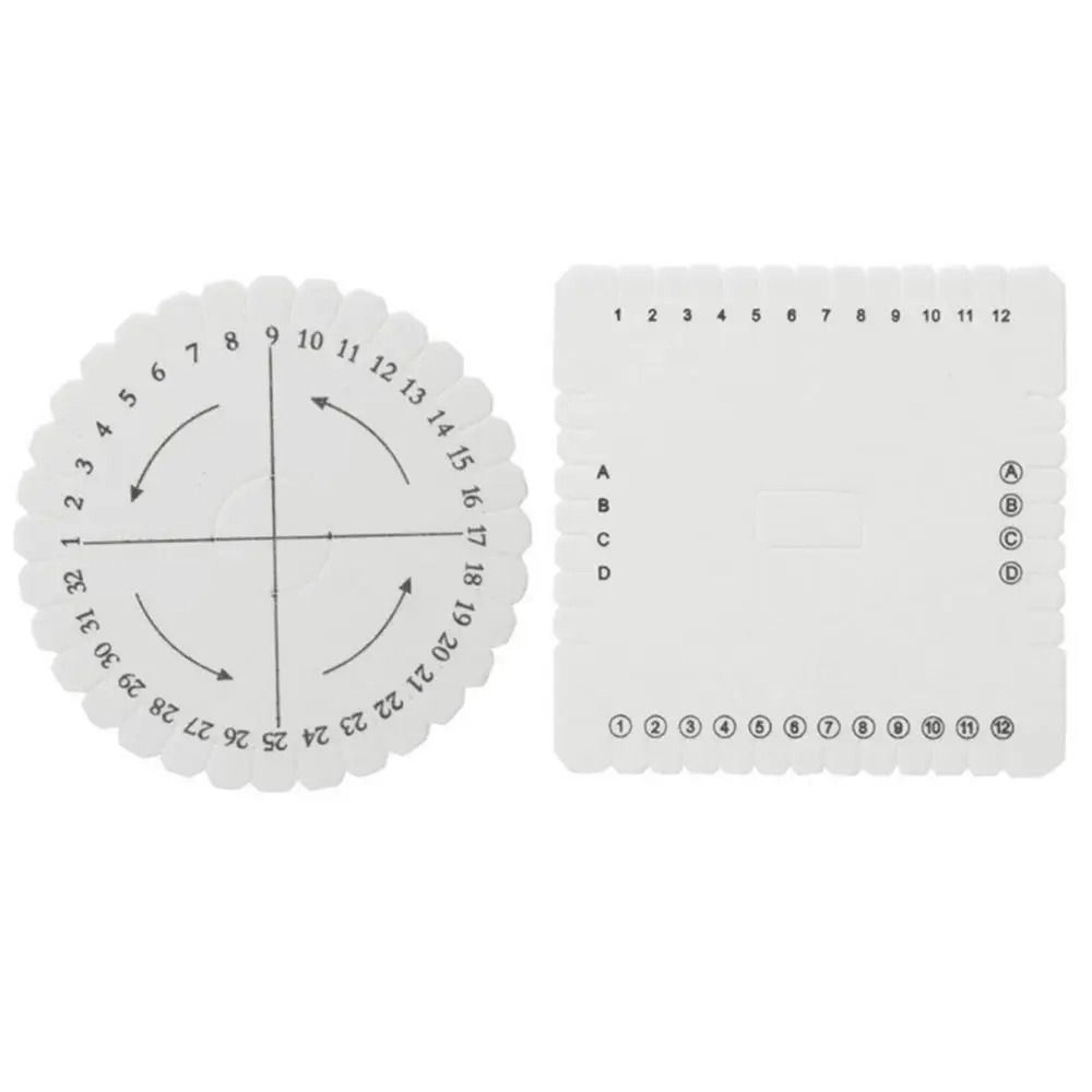 round and square kumihimo disc set for easier bracelet braiding projects