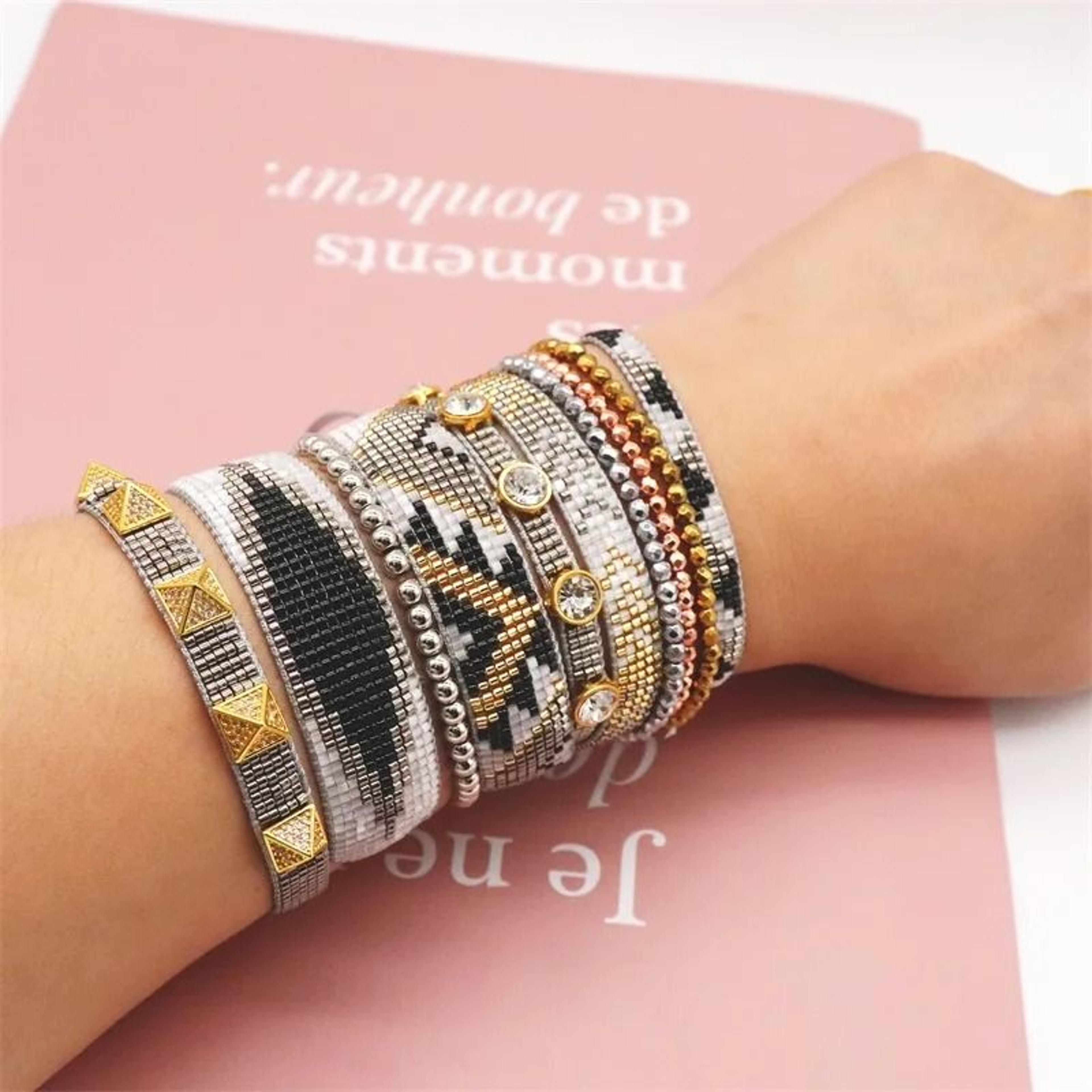 zhongvi bohemian miyuki beaded bracelet for effortless layered everyday sparkle style
