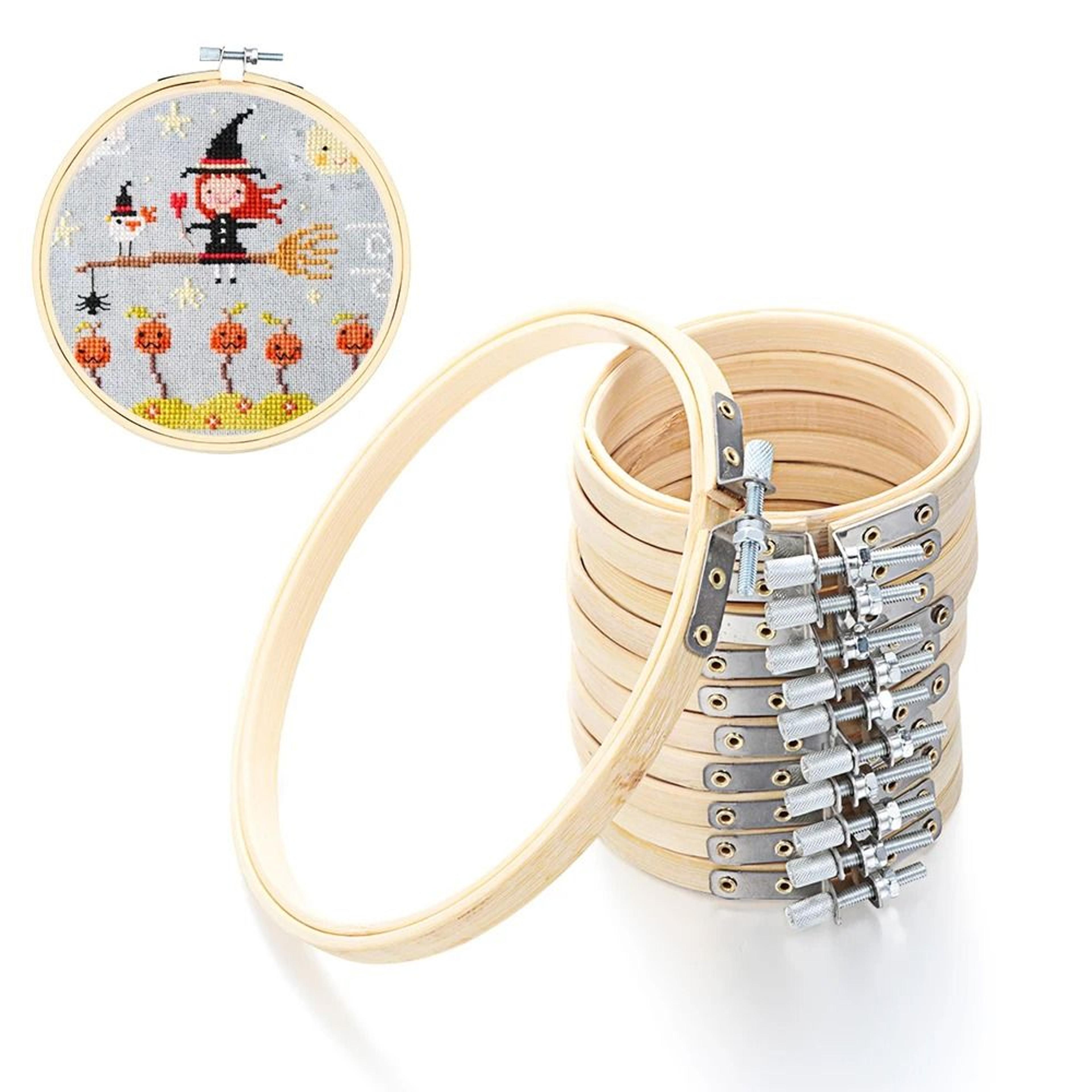 adjustable bamboo embroidery hoop for smoother stitching and creative display projects