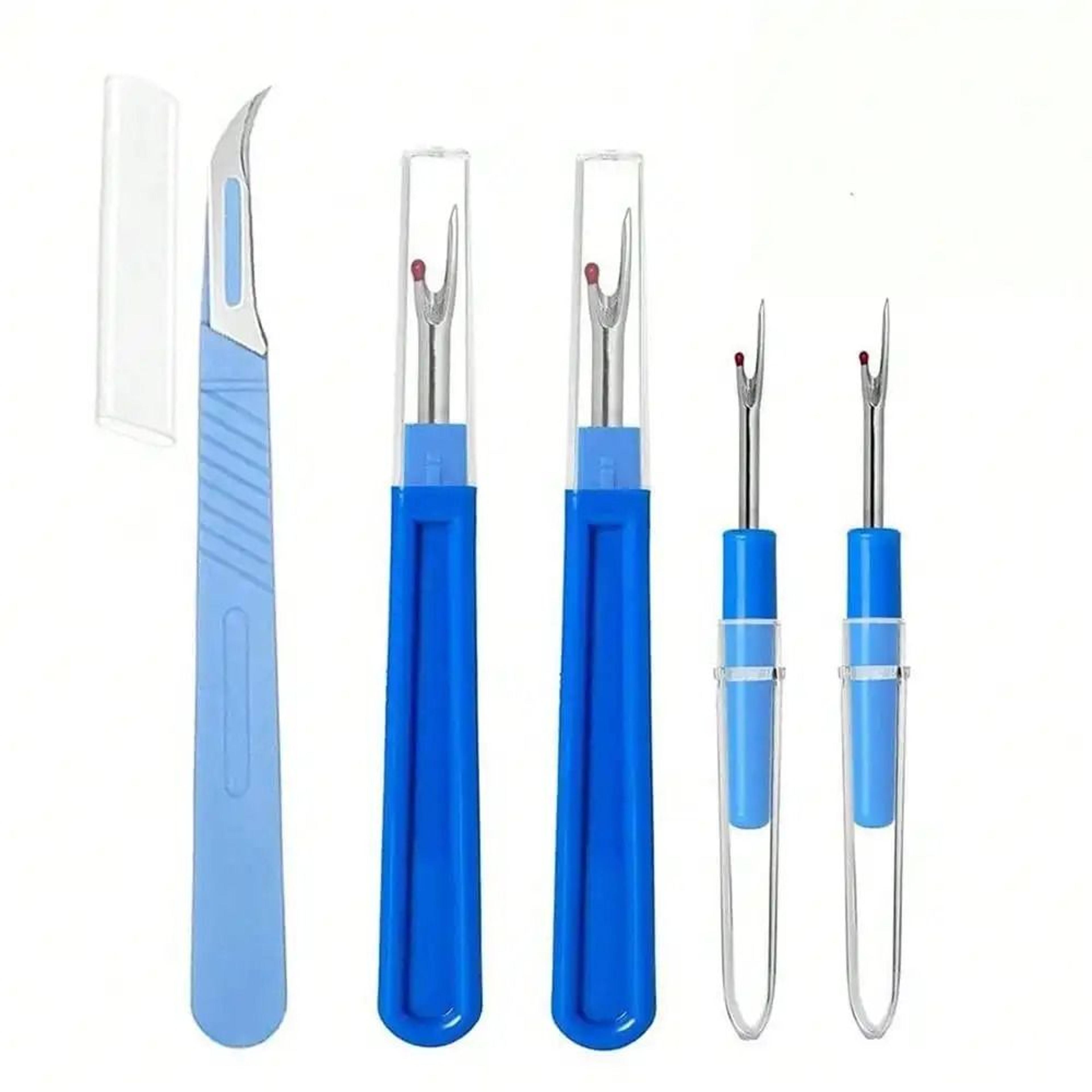 five piece seam ripper kit for faster cleaner stitch removal tasks