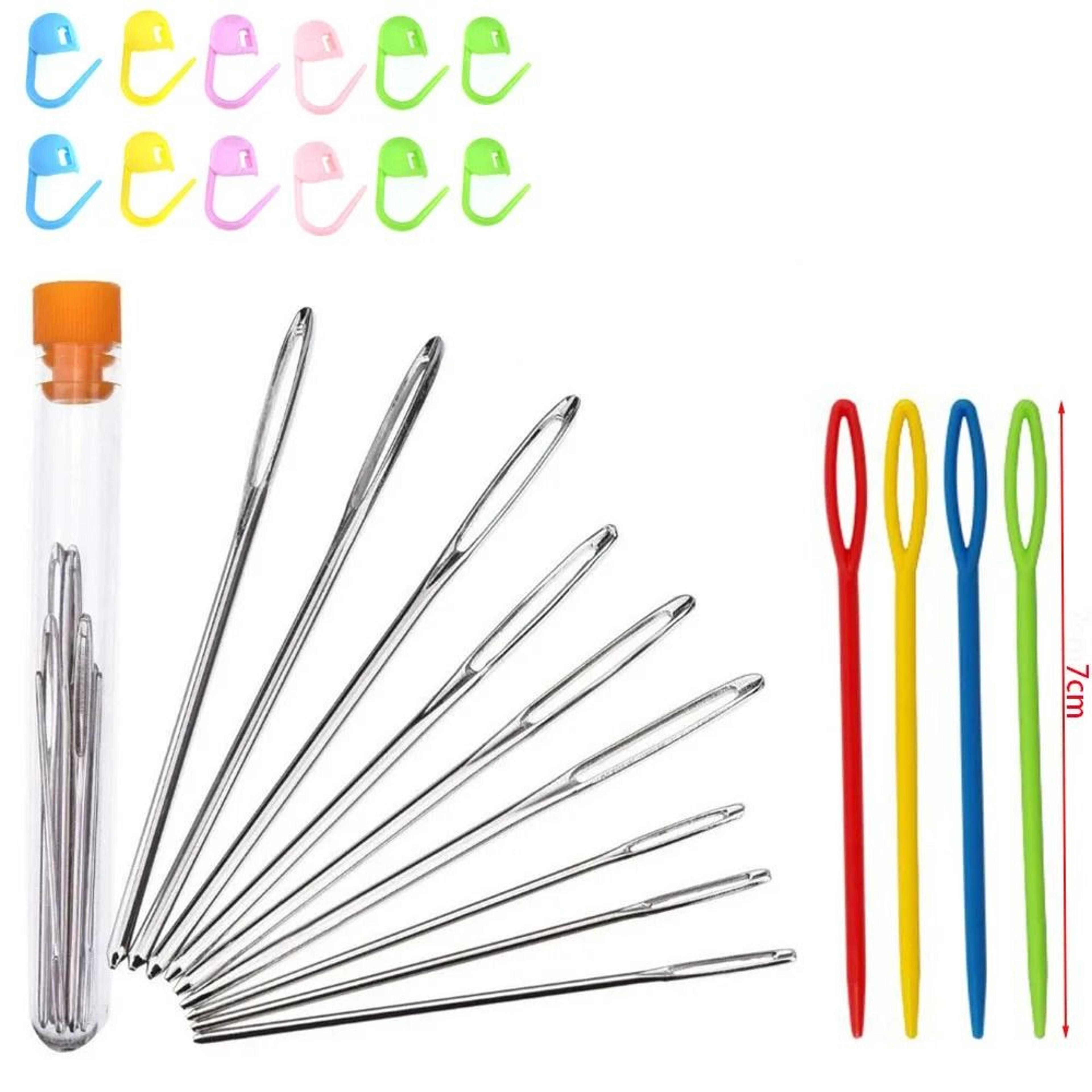 twenty six piece yarn needle and stitch marker kit for crafting