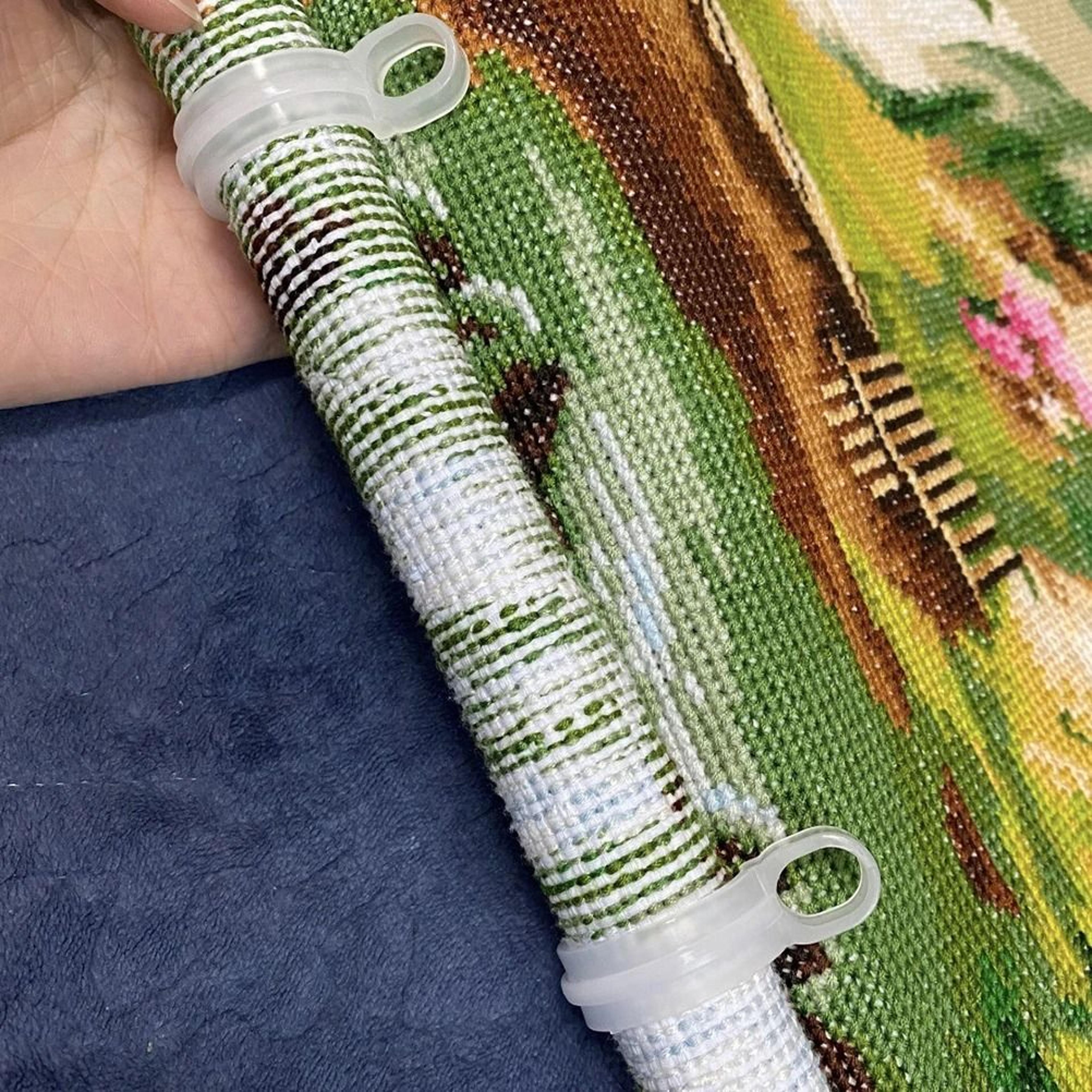 secure hold five piece embroidery scroll frame fabric clamp tool set