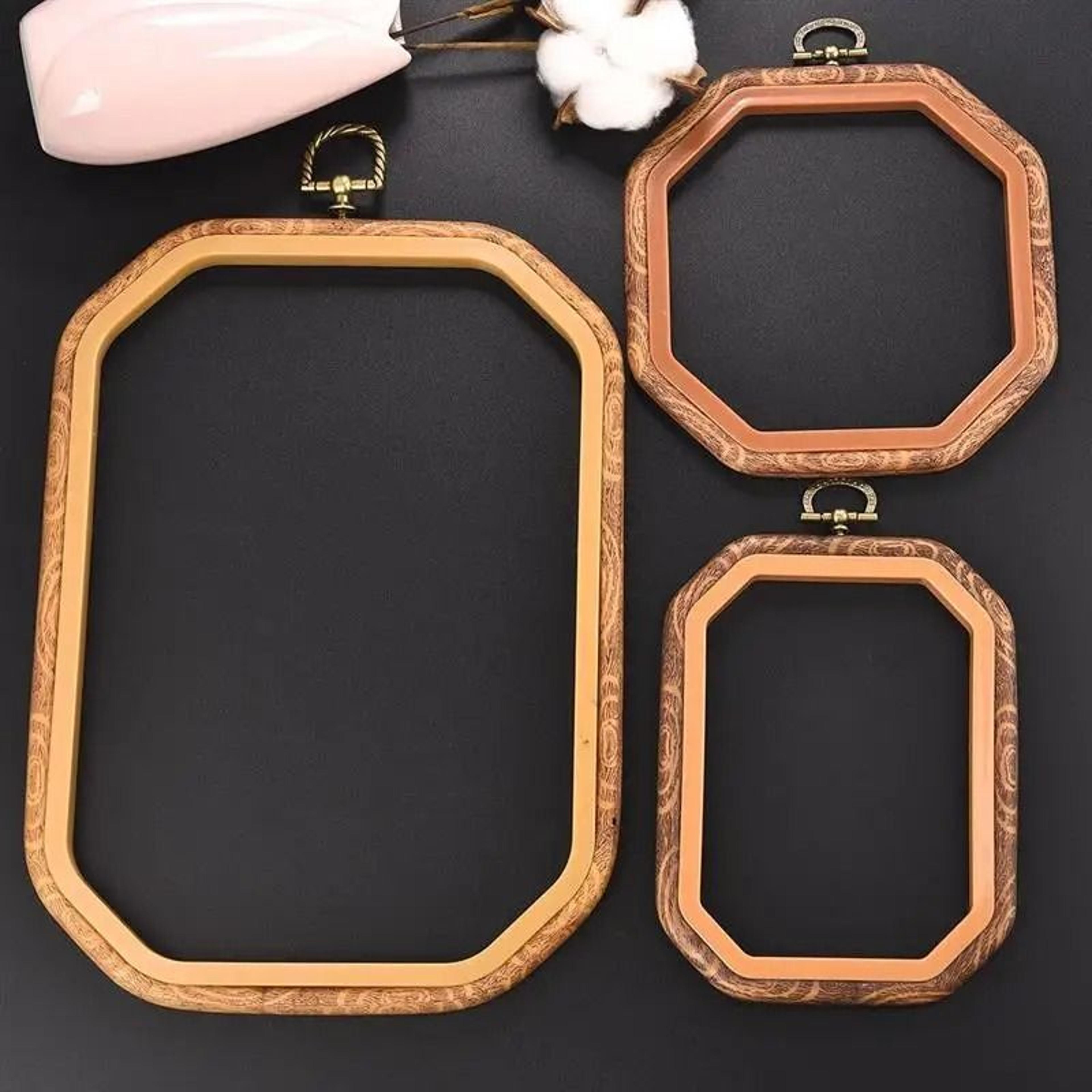 retro square plastic embroidery hoop for stable stitching and decorative display