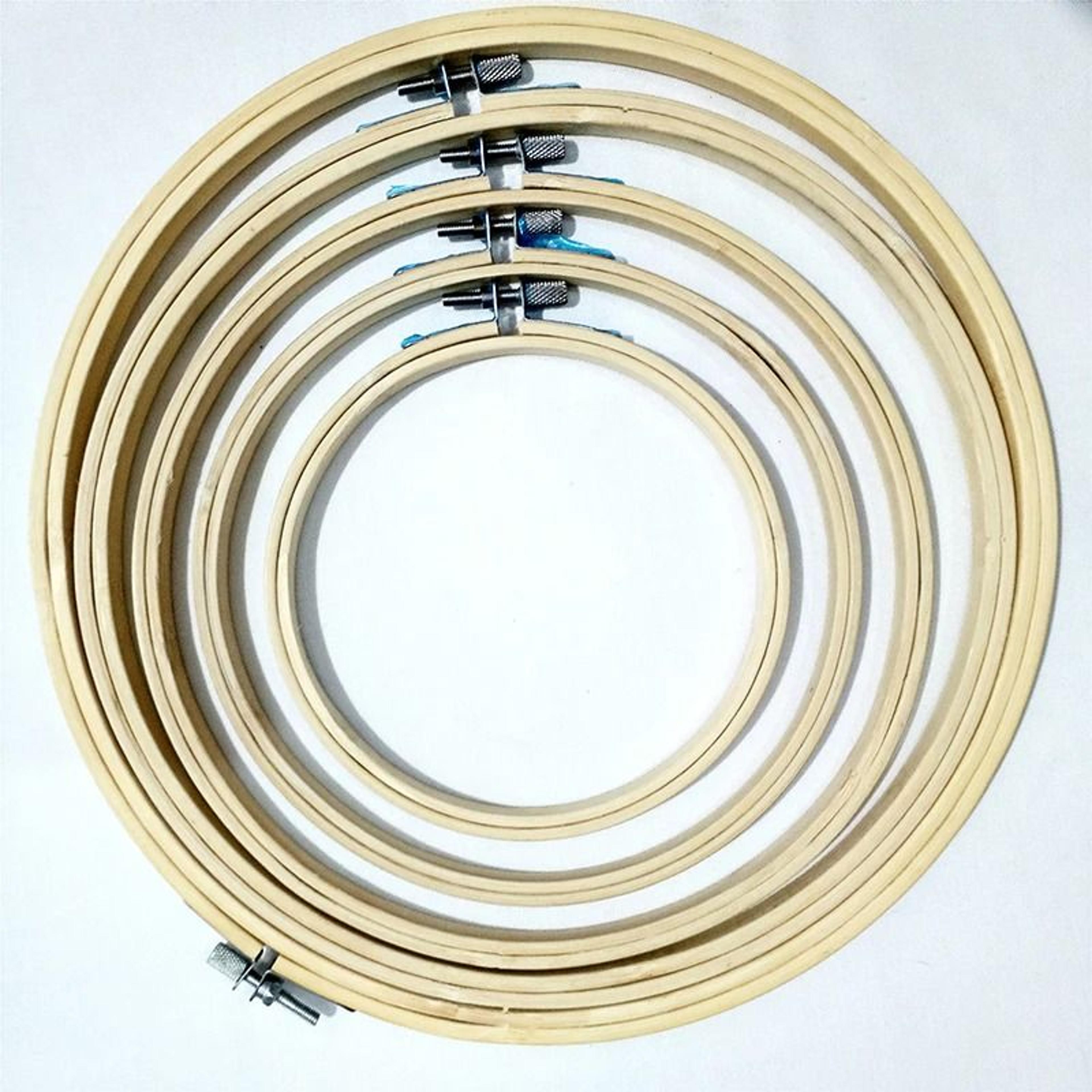large adjustable bamboo embroidery hoop for cross stitch and needlecraft projects