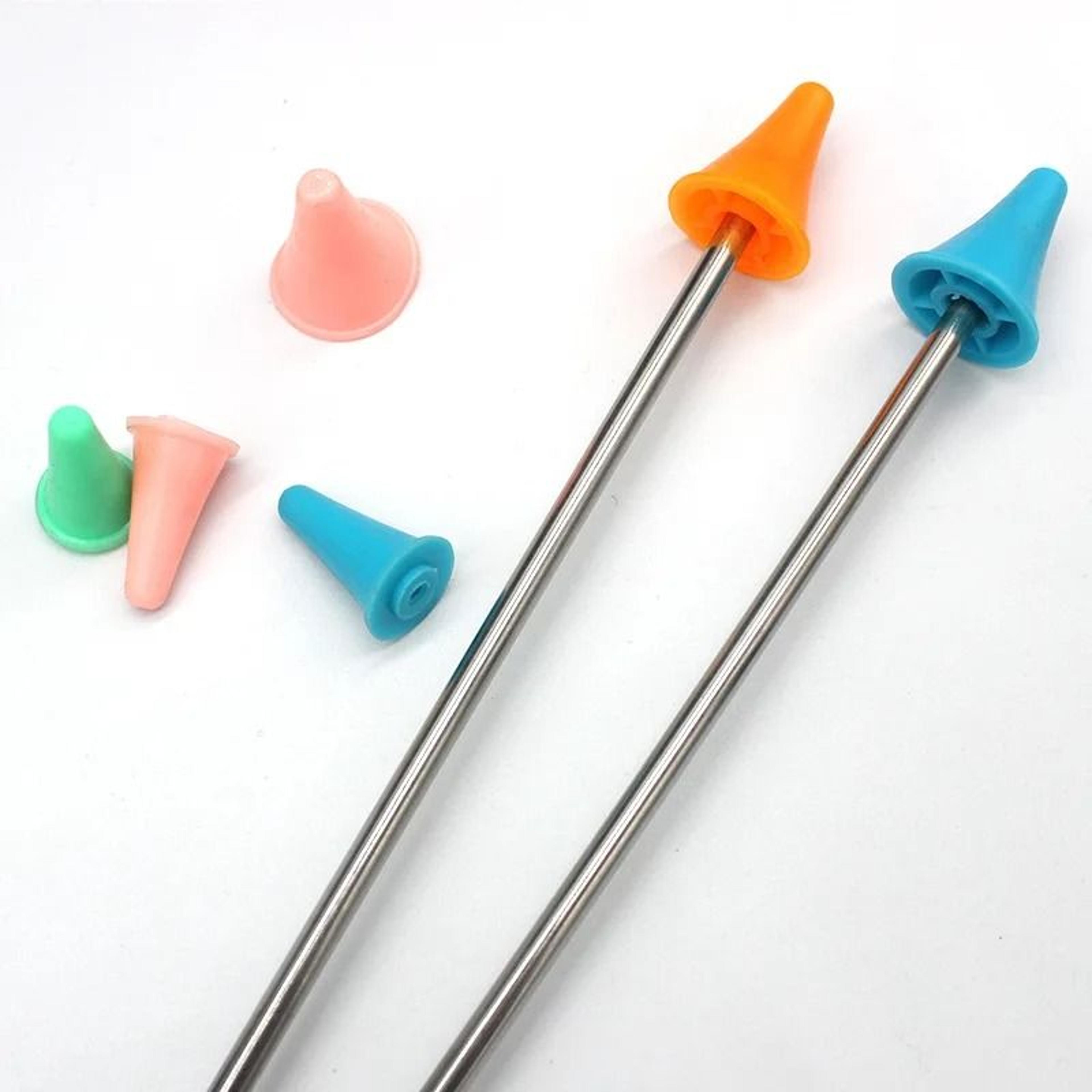 20 piece knitting needle point protector set for secure stitch storage