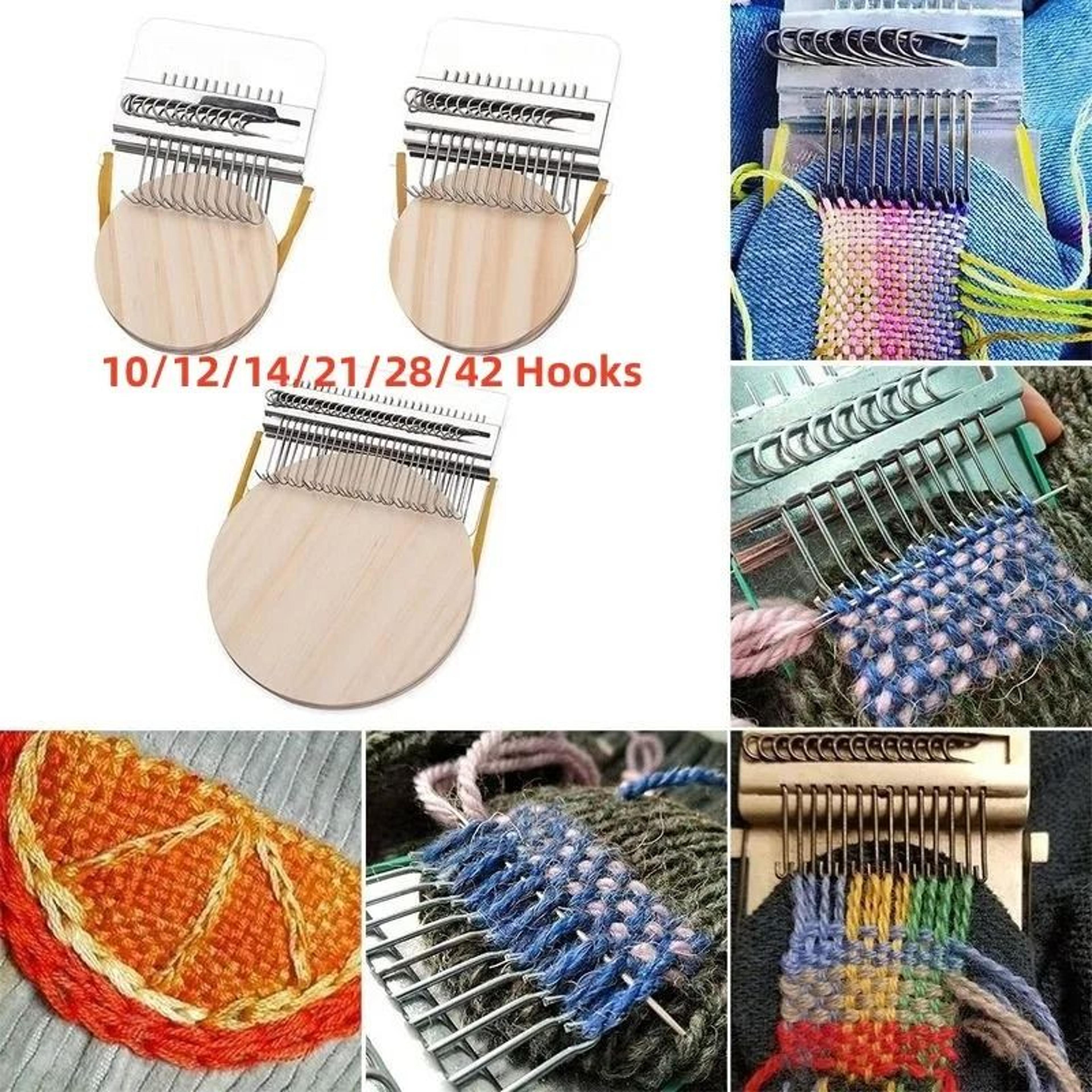 compact wooden mending loom for easy jeans and clothing repair projects