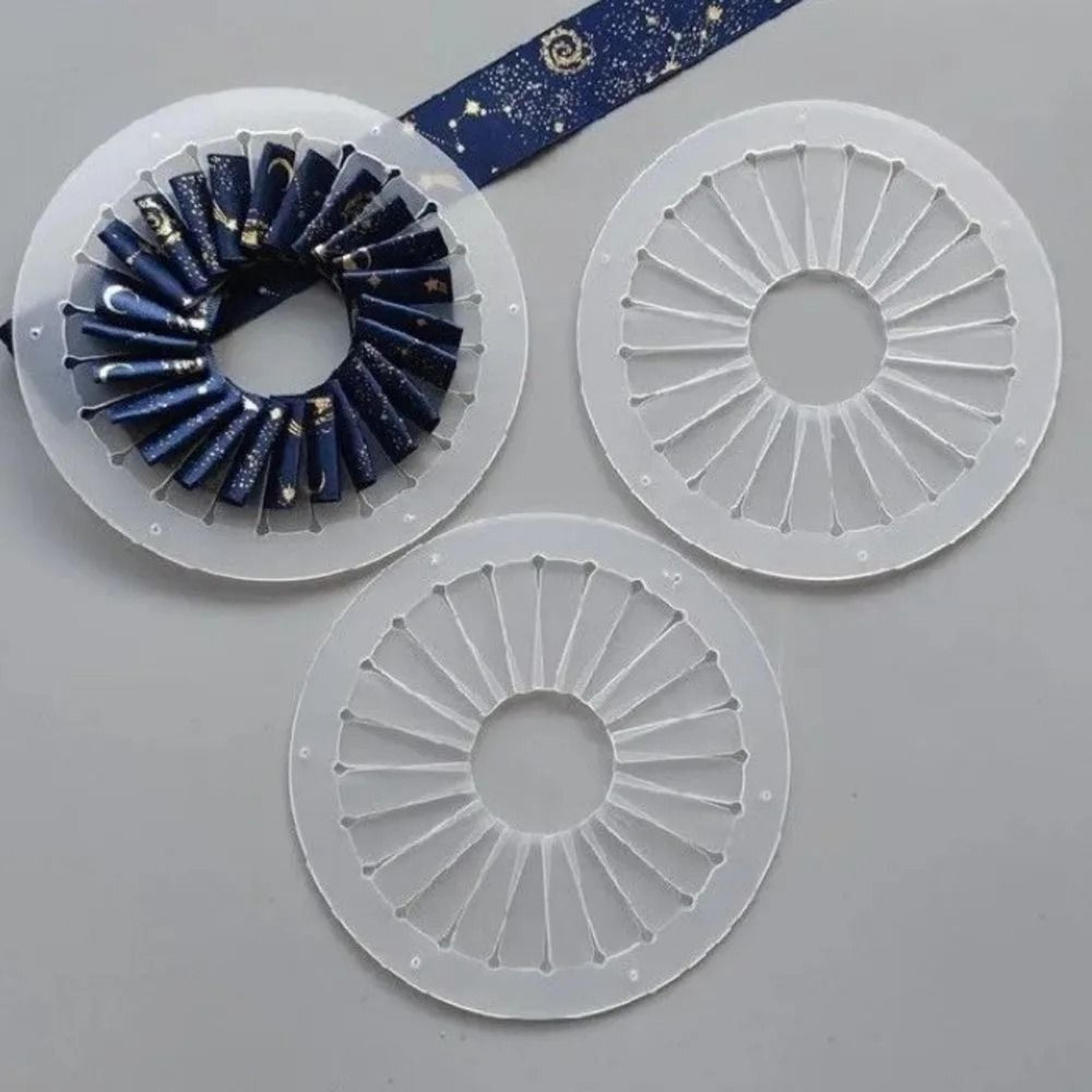 clear ribbon rosette maker and diy flower making tool